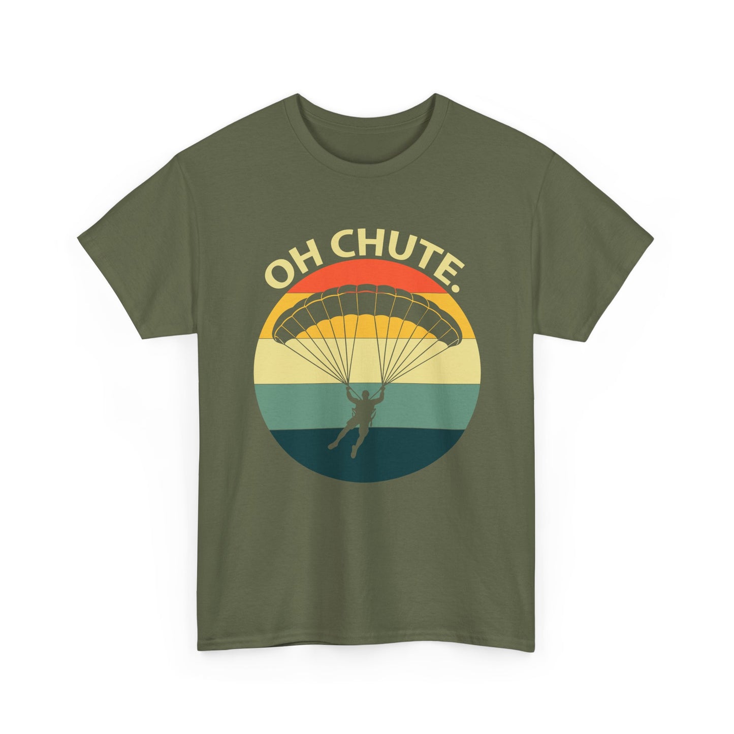 Parachute Retro Tee — "Oh Chute" Skydiving Graphic T-Shirt