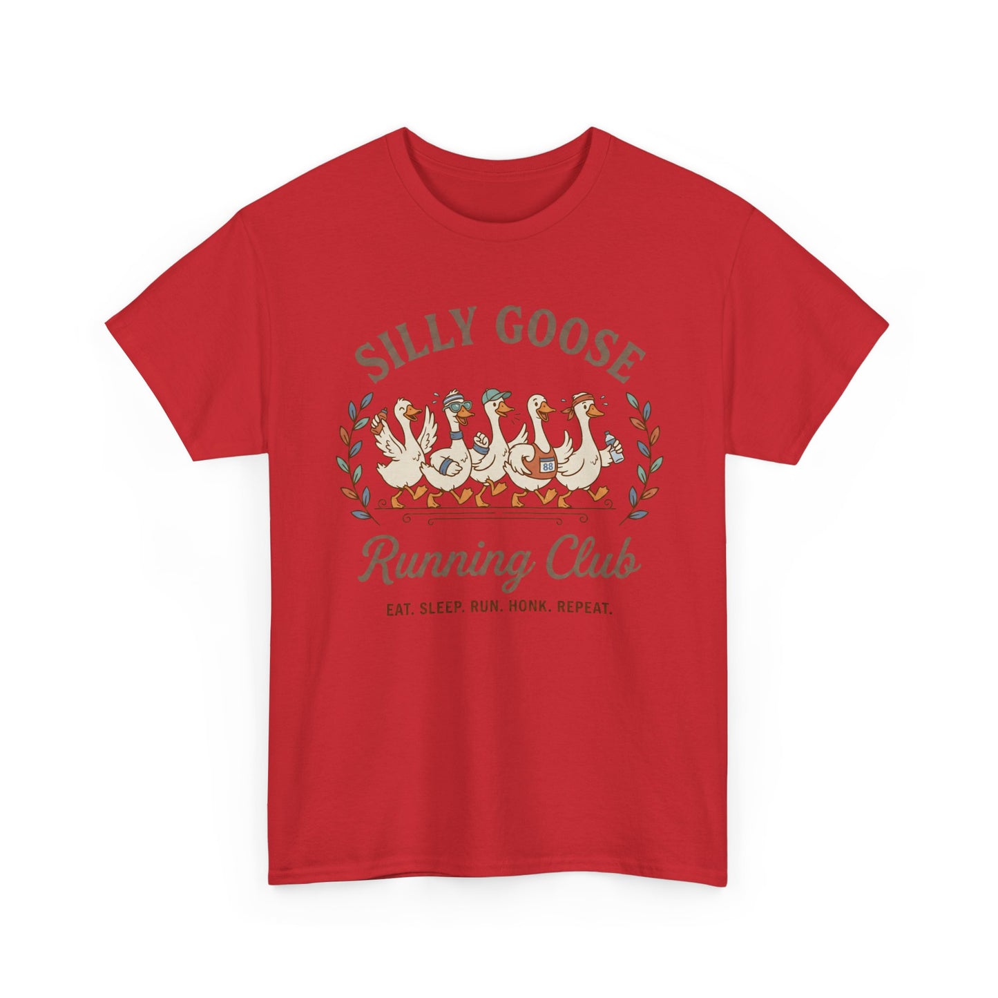 Silly Goose Running Club T‑Shirt — Funny Runner Tee (Eat. Sleep. Run. Honk. Repeat.)