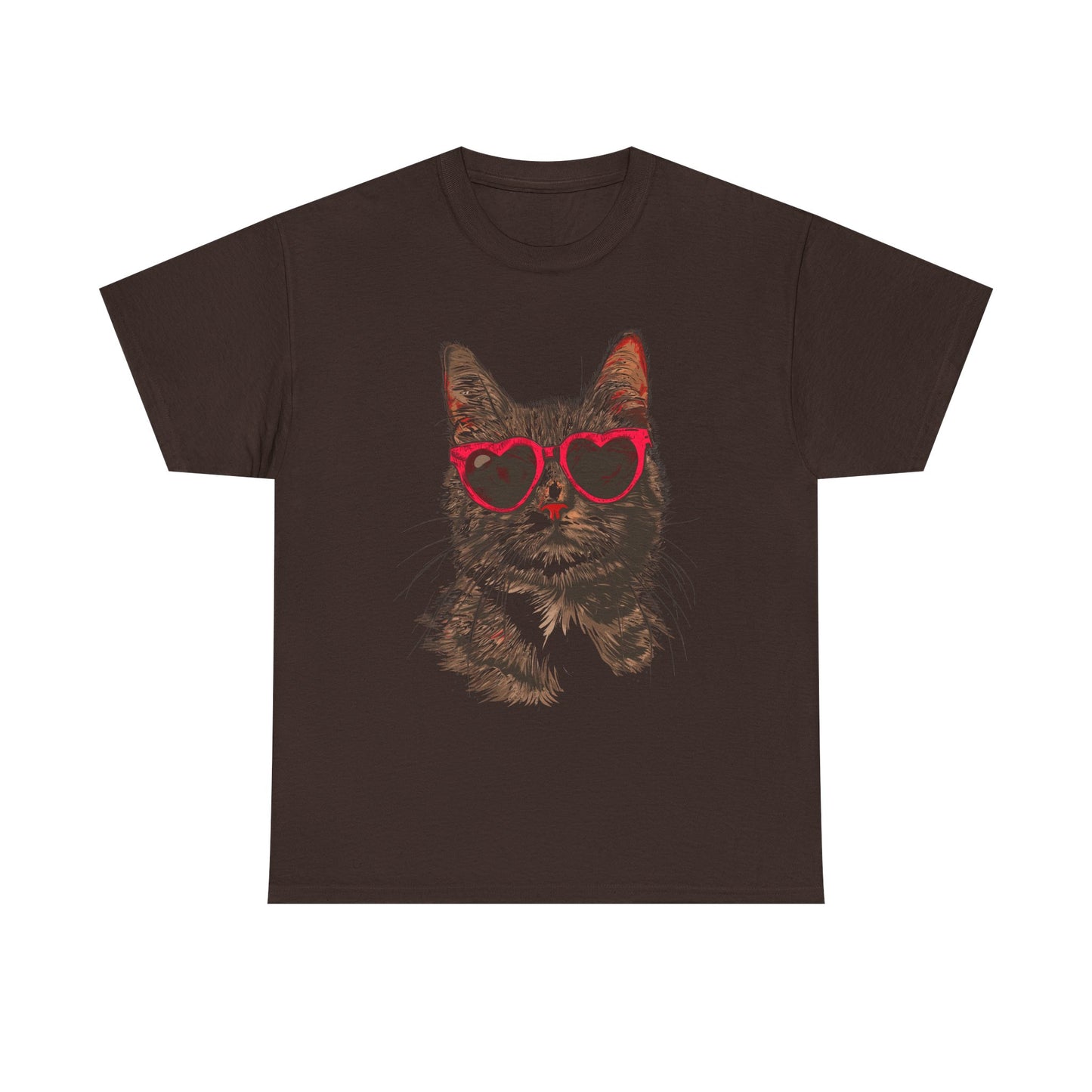 Cat with Heart Sunglasses T-Shirt