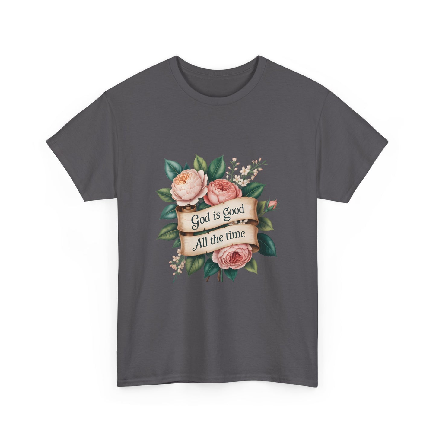 Floral "God is Good All the Time" T‑Shirt