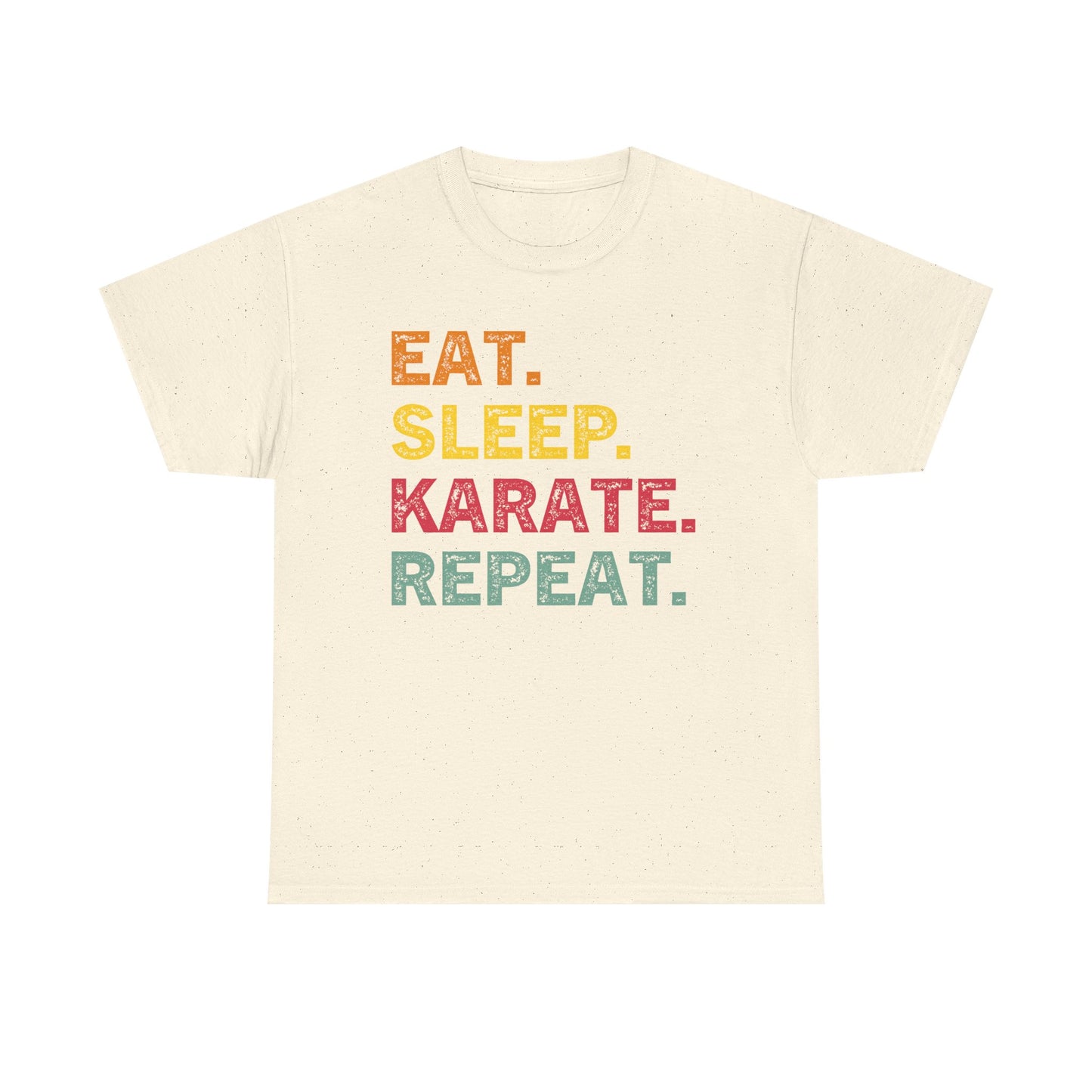 Karate T-Shirt - Eat. Sleep. Karate. Repeat. Retro Martial Arts Tee