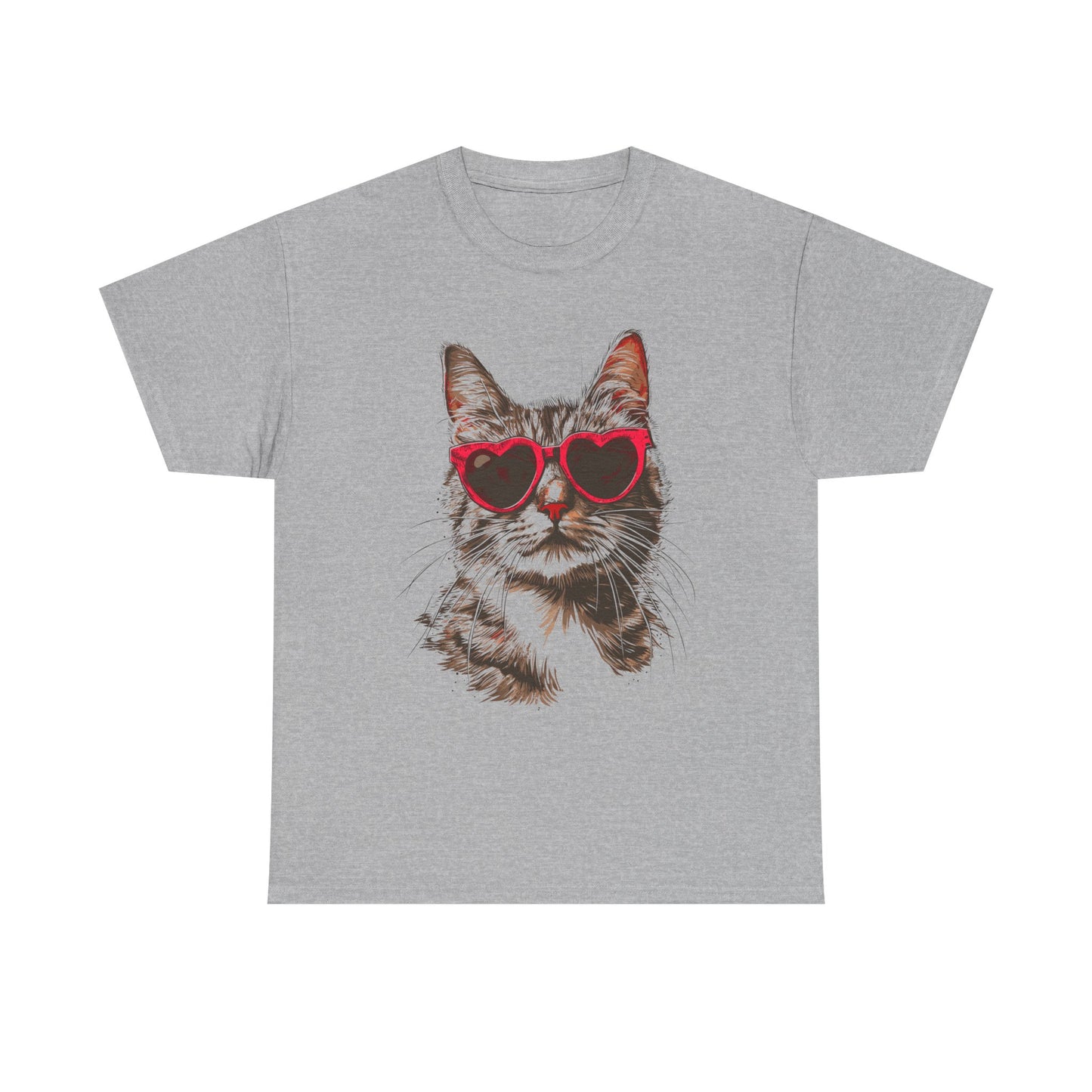 Cat with Heart Sunglasses T-Shirt