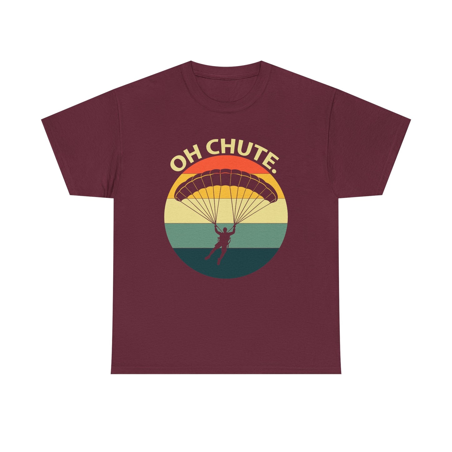 Parachute Retro Tee — "Oh Chute" Skydiving Graphic T-Shirt