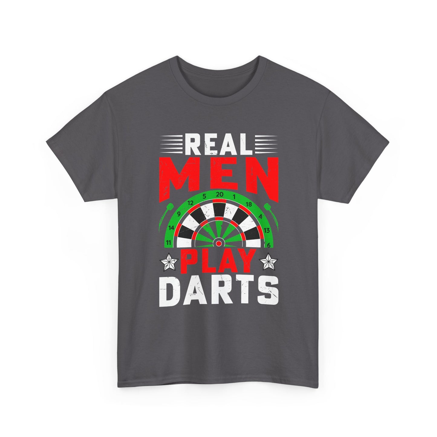 Darts T-Shirt – "Real Men Play Darts" Graphic Tee for Players & Fans