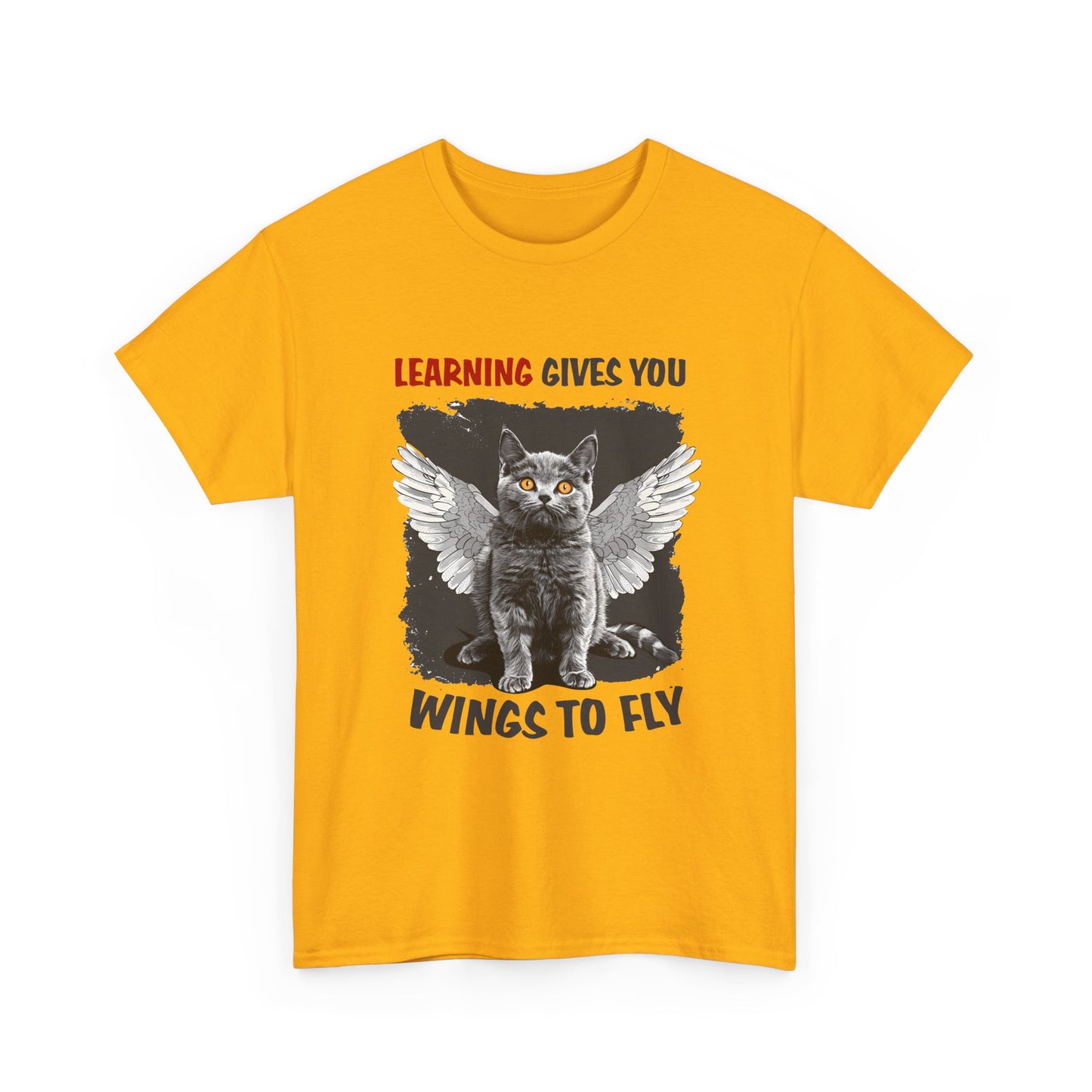 Learning Gives You Wings To Fly Cat T-Shirt