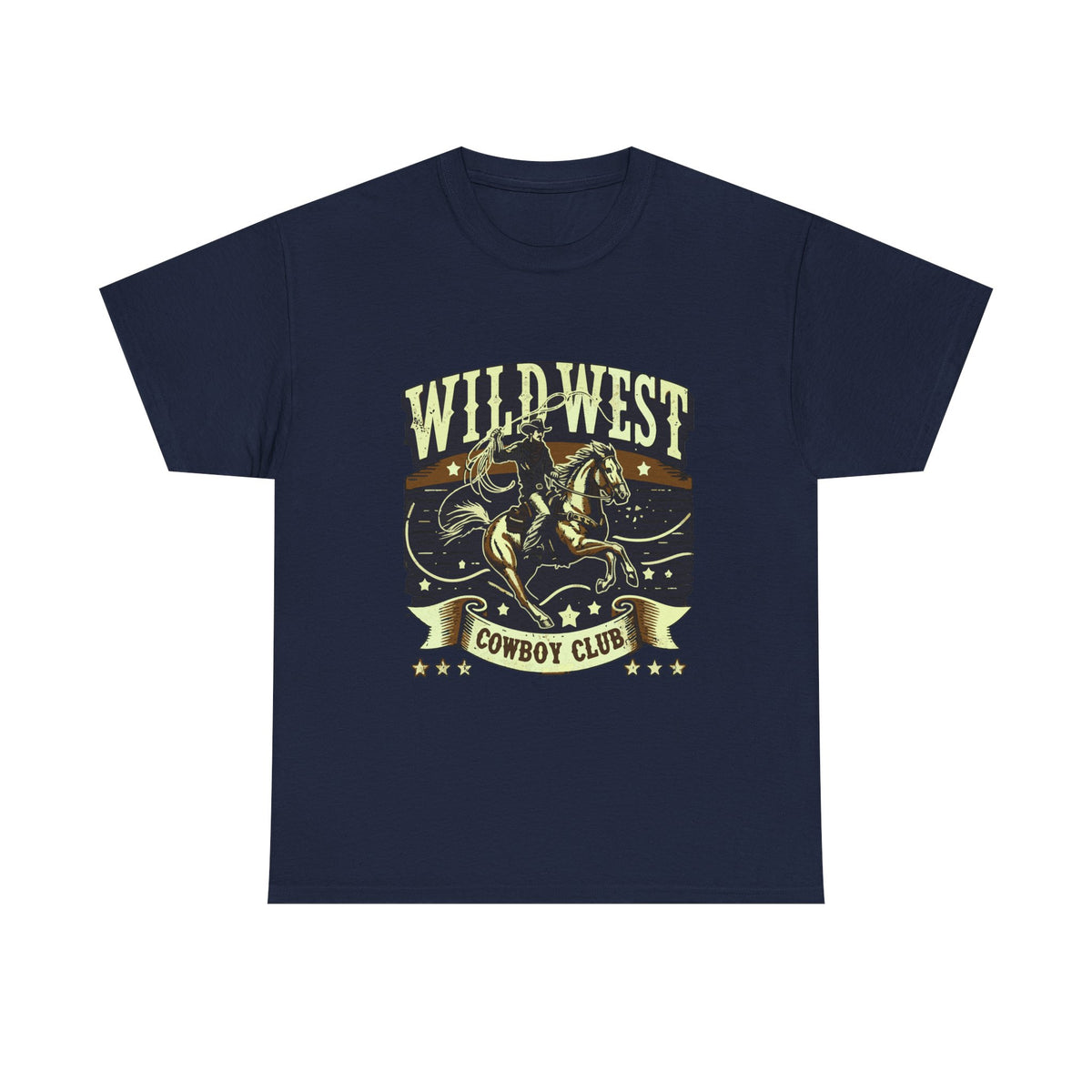Wild West Cowboy Club T‑Shirt — Vintage Rodeo Western Graphic Tee