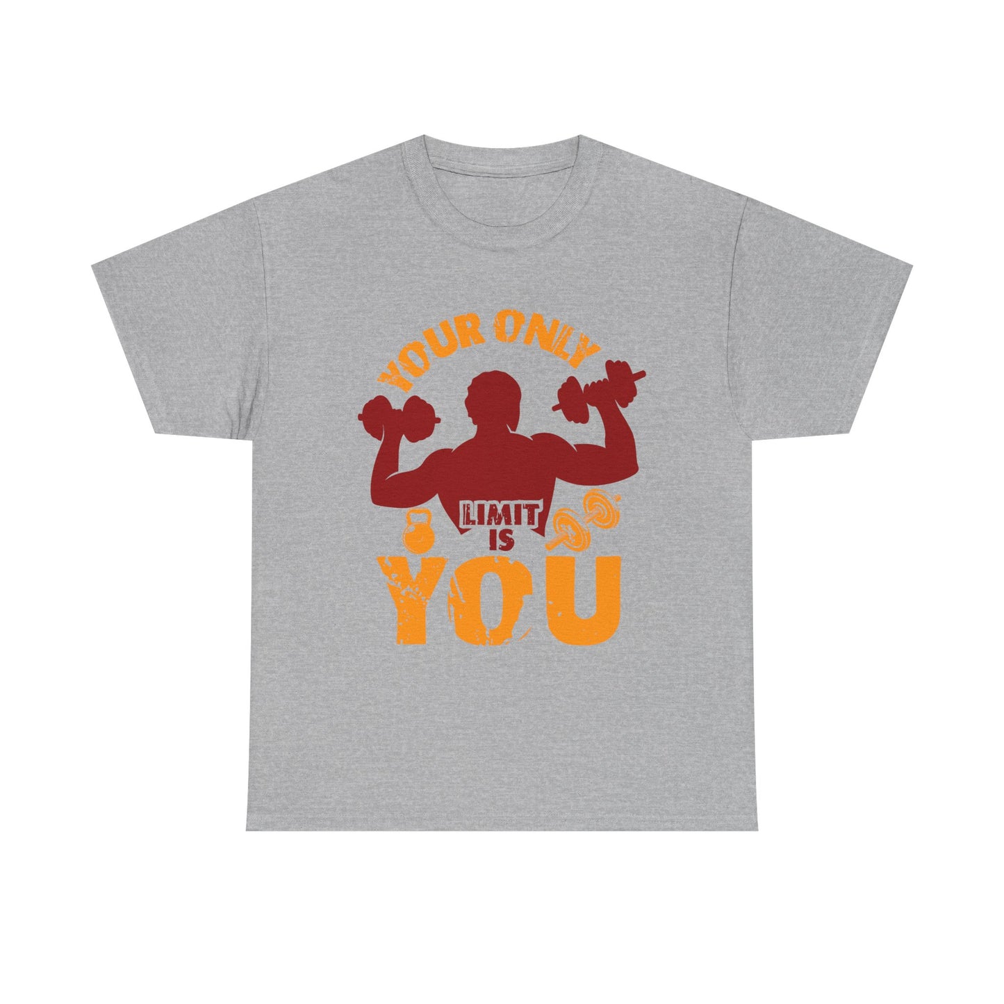 Motivational Fitness Tee — "Your Only Limit Is You" Workout T-Shirt