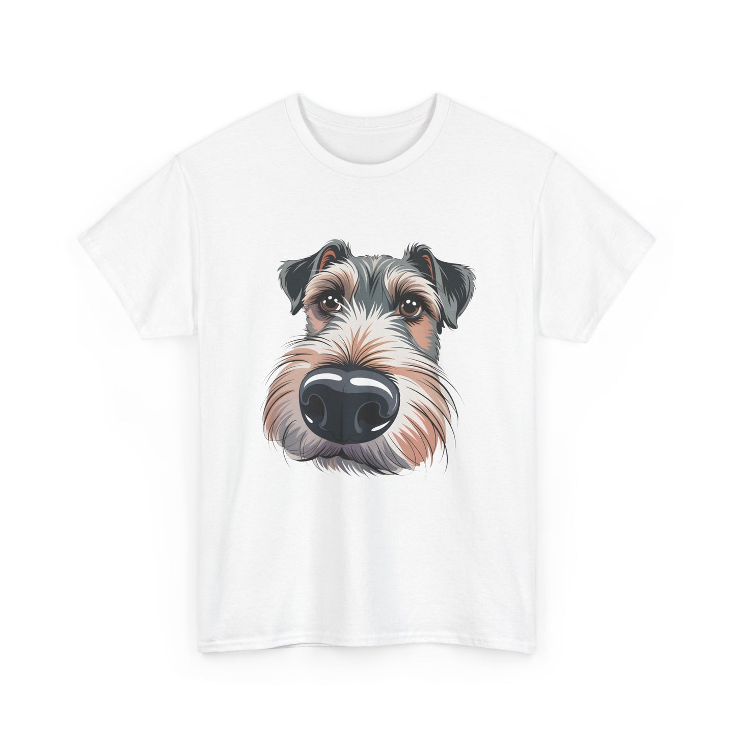 Schnauzer Nose Close-Up T-Shirt — Funny Dog Face Tee for Pet Lovers
