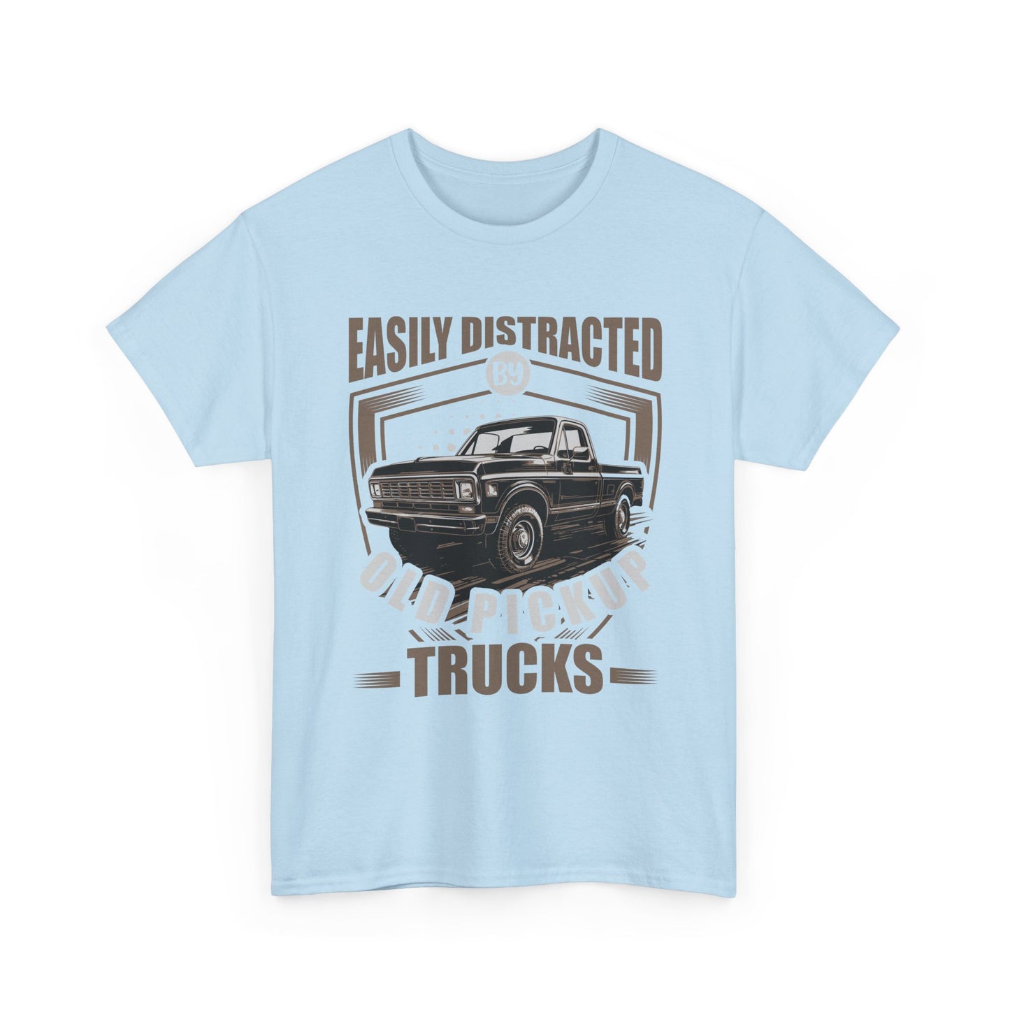 Old Pickup Trucks T-Shirt — "Easily Distracted By Old Pickup Trucks" Vintage Truck Tee