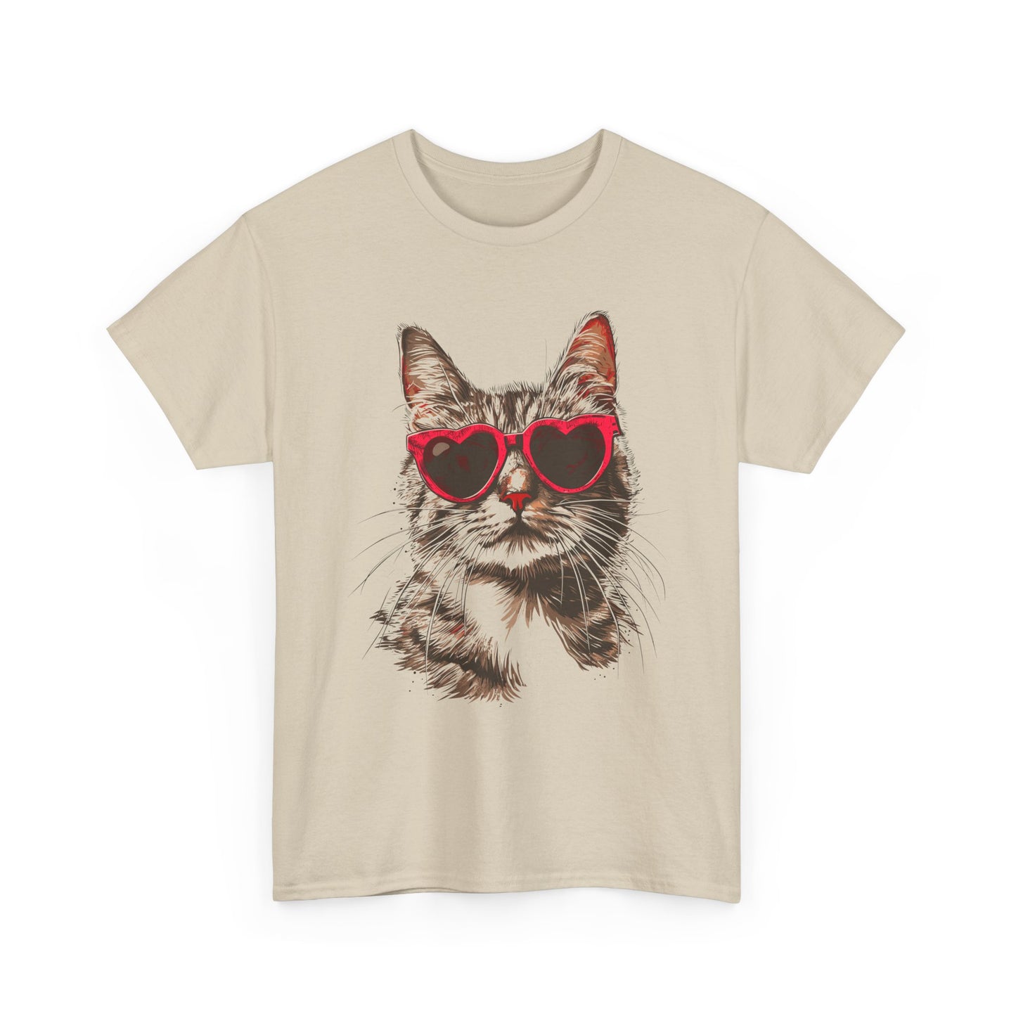 Cat with Heart Sunglasses T-Shirt
