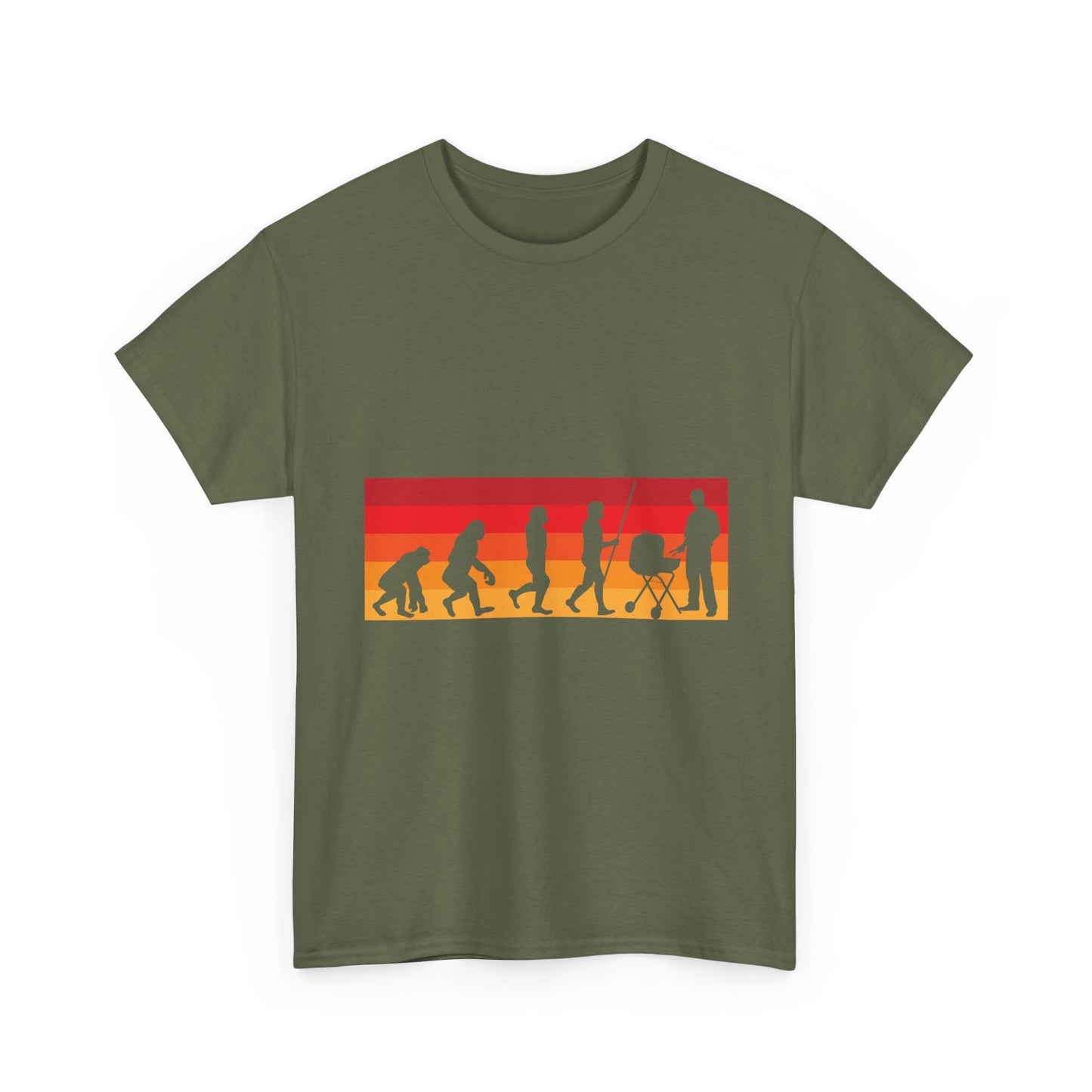 Evolution of Parenthood T-Shirt — Retro Sunset Dad to Parent Silhouette Tee
