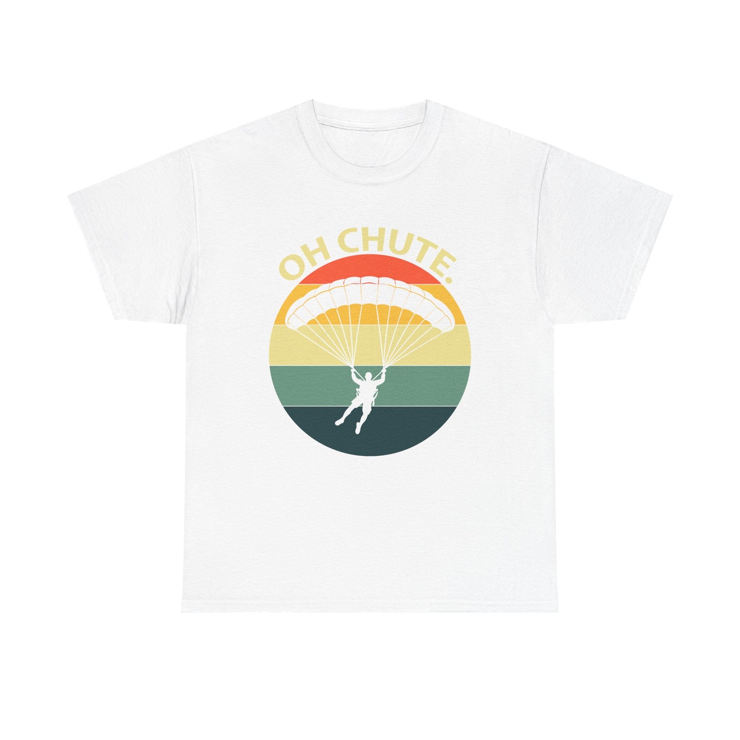 Parachute Retro Tee — "Oh Chute" Skydiving Graphic T-Shirt