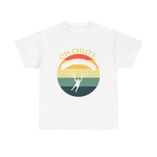 Parachute Retro Tee — "Oh Chute" Skydiving Graphic T-Shirt