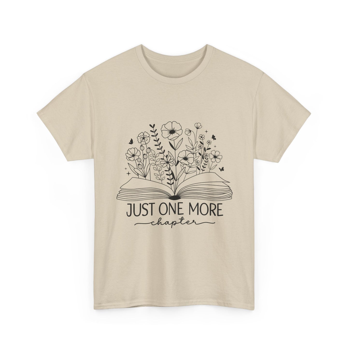 Reading T-Shirt — "Just One More Chapter" Floral Booklover Tee