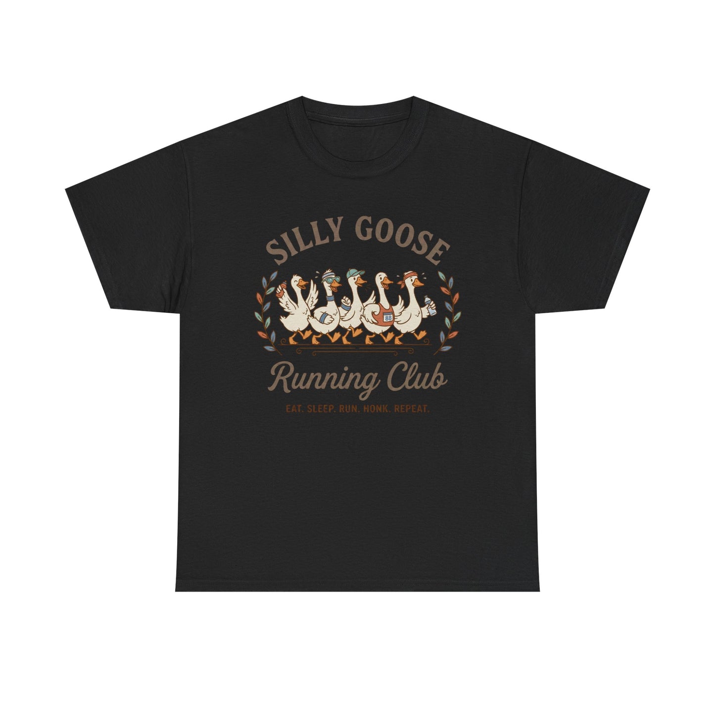 Silly Goose Running Club T‑Shirt — Funny Runner Tee (Eat. Sleep. Run. Honk. Repeat.)