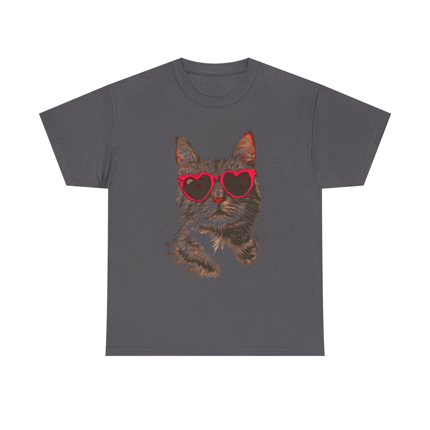 Cat with Heart Sunglasses T-Shirt
