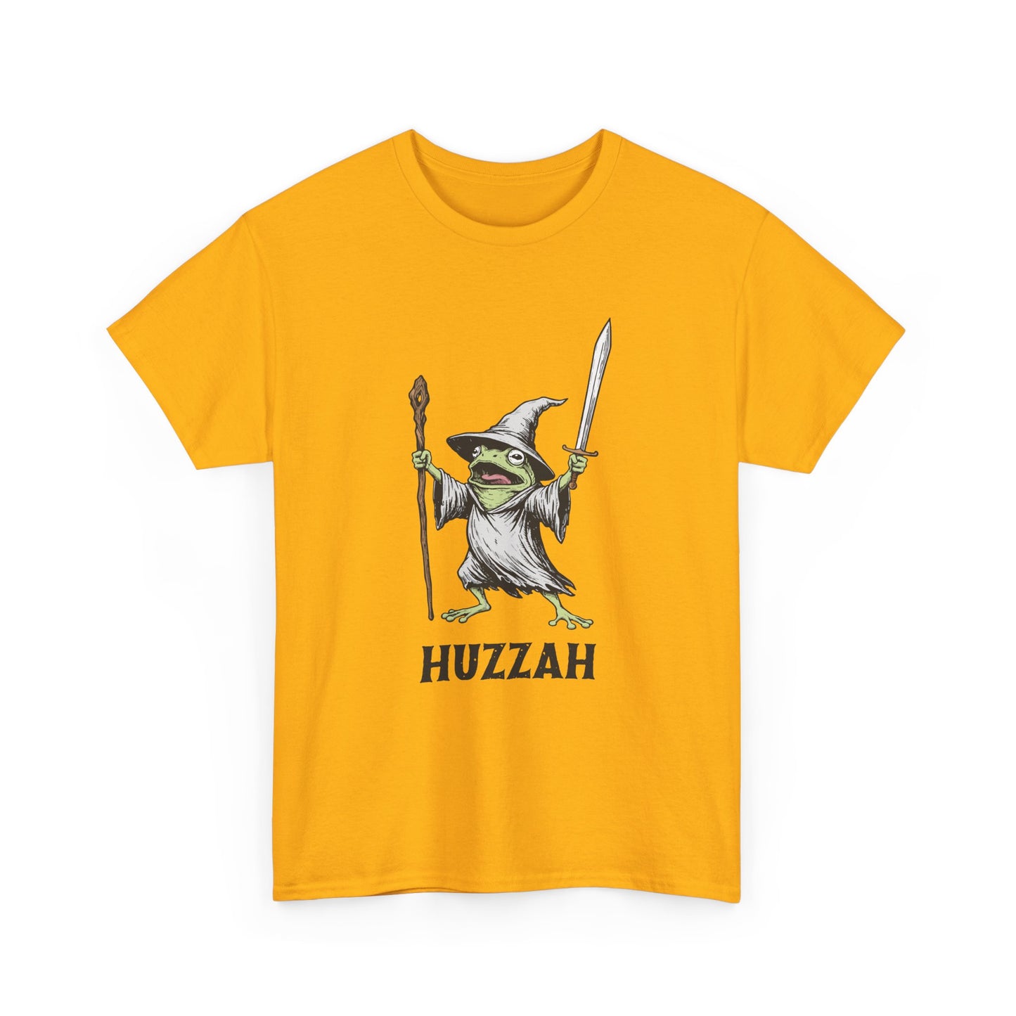 T-Shirt — Huzzah Frog Wizard Graphic Tee