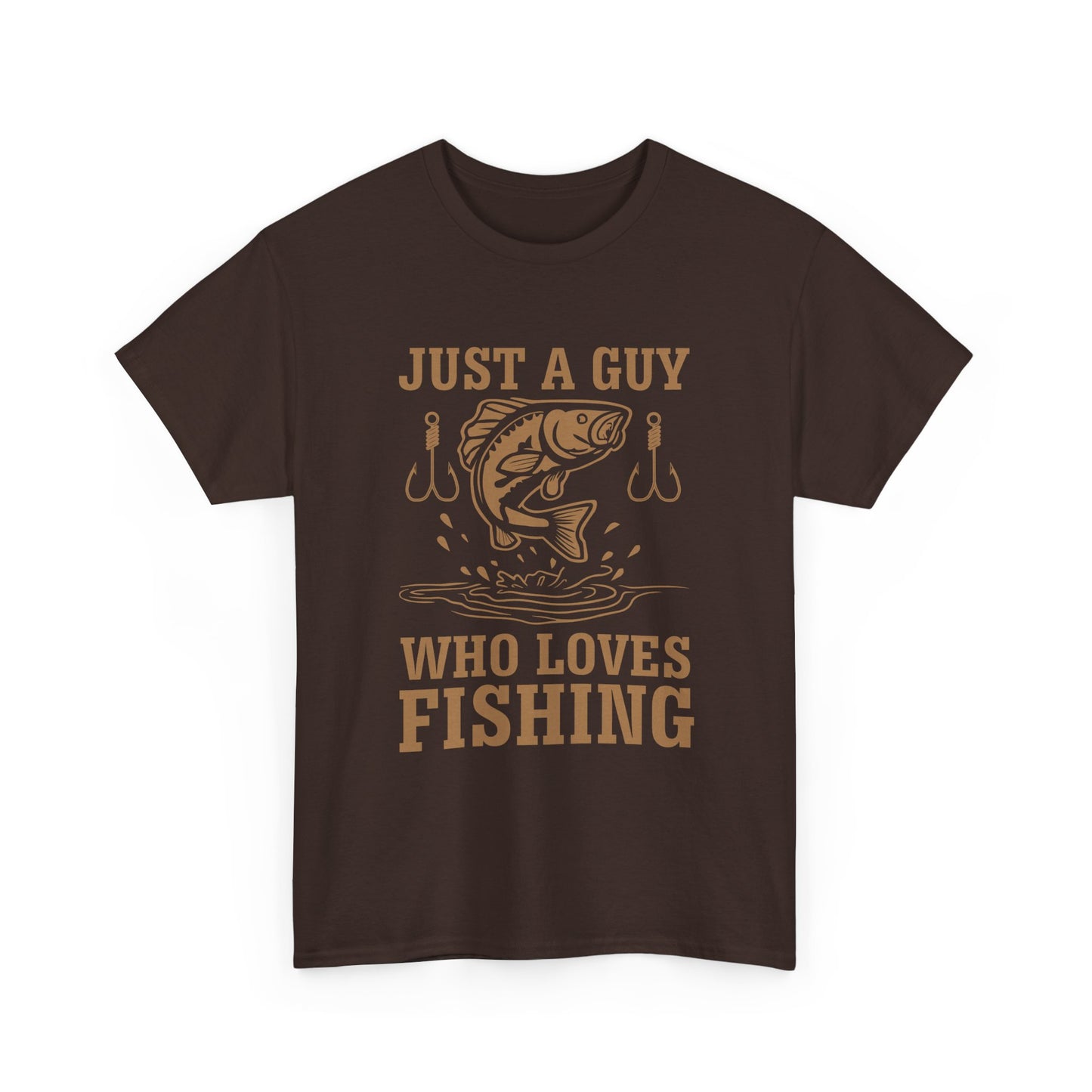 Fishing T-Shirt — "Just a Guy Who Loves Fishing" Graphic Tee