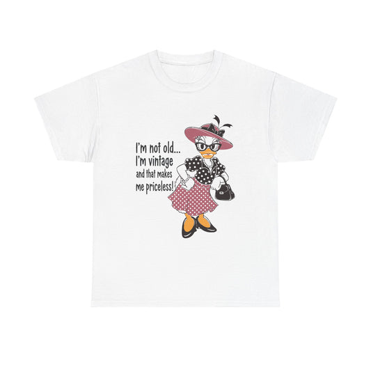 Vintage Duck Graphic Tee — "I’m not old... I’m vintage and that makes me priceless!"