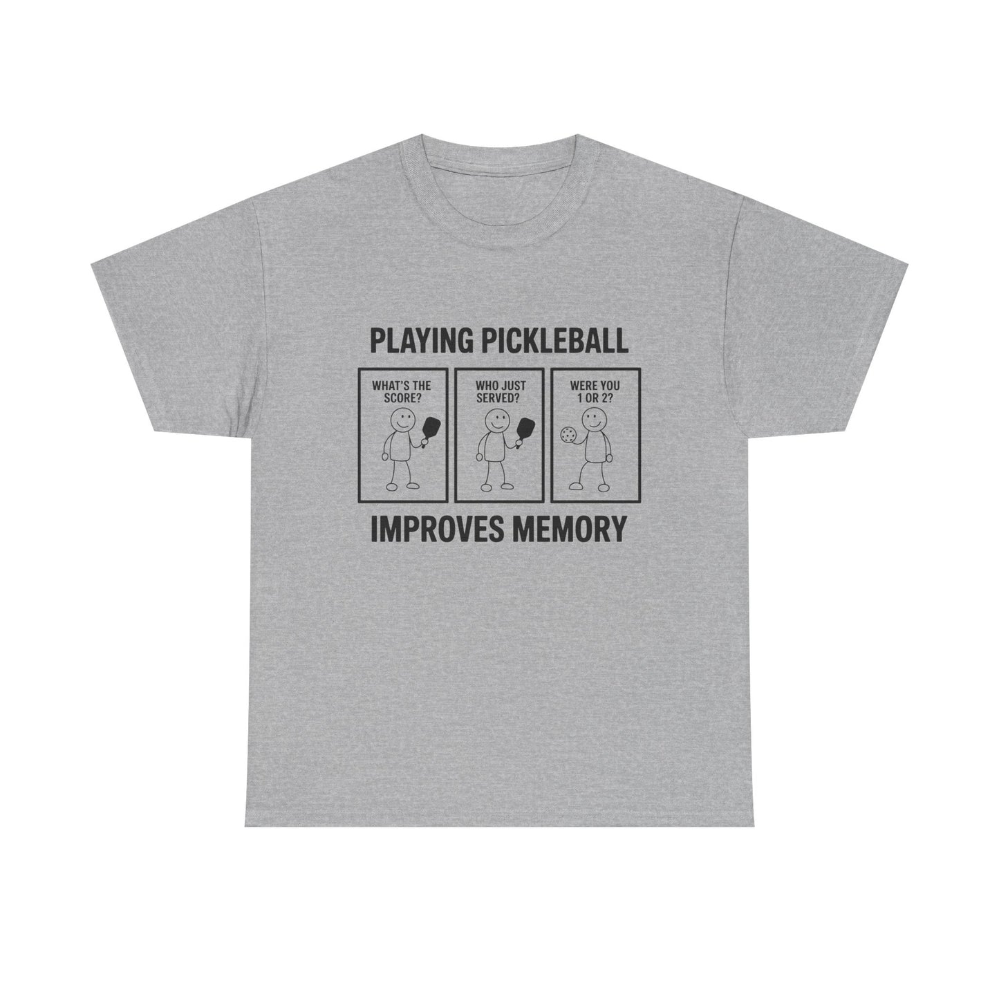 Pickleball Improves Memory Tee – Funny Pickleball Comic T-Shirt for Players