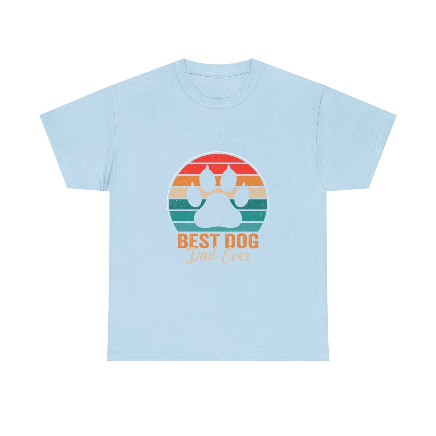 Best Dog Dad Ever T-Shirt — Retro Paw Print Tee for Dog Lovers