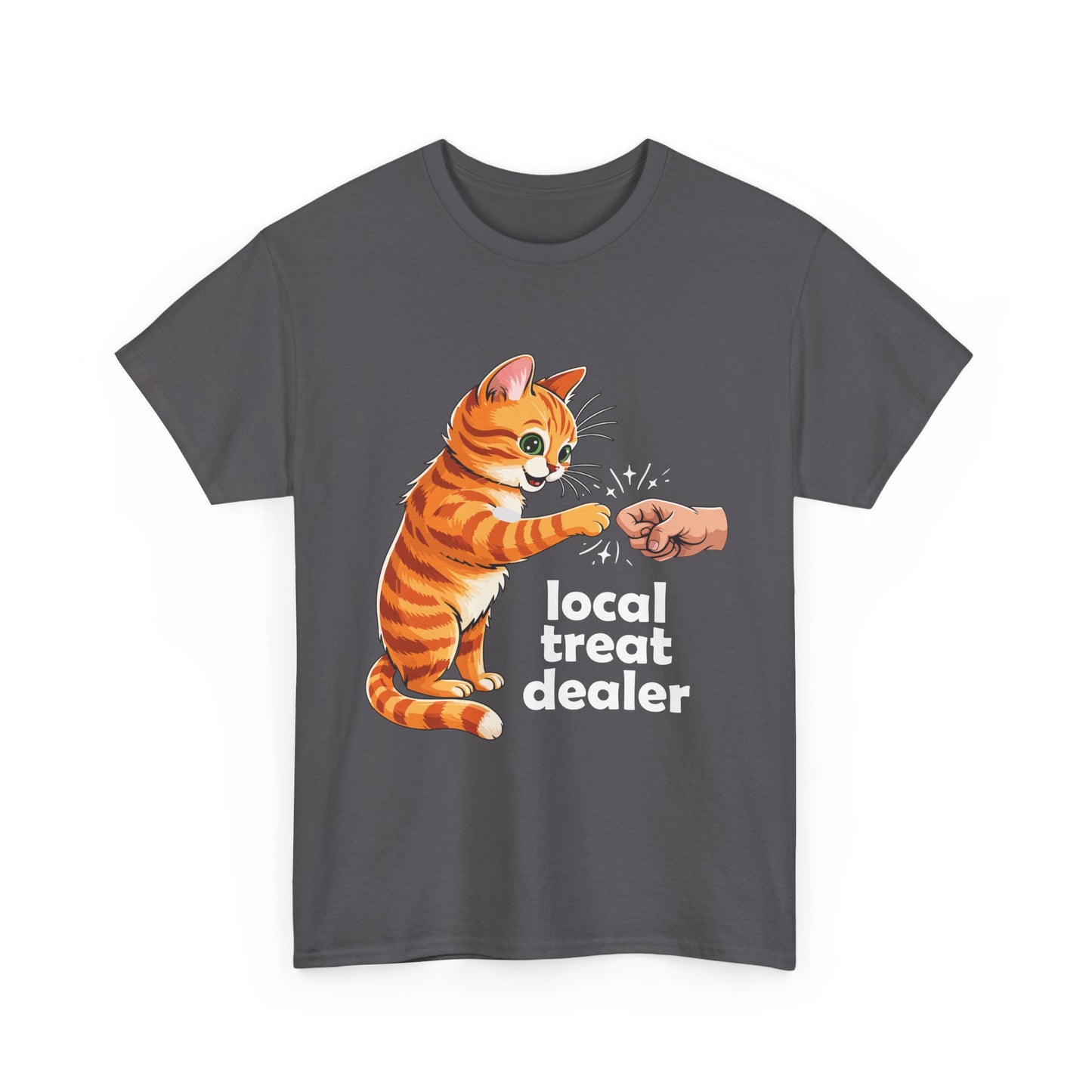 Cat T-Shirt — "Local Treat Dealer" Cute Ginger Kitty Fist Bump Tee