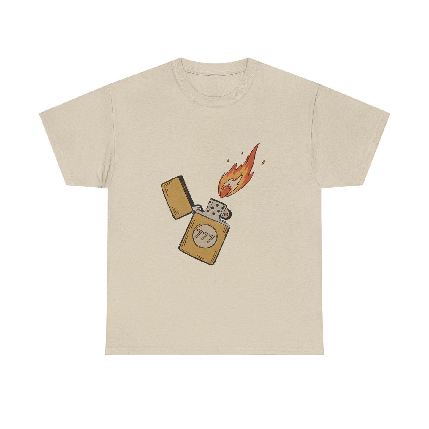 Lighter Flame Graphic Tee — Retro Zippo Illustration T-Shirt