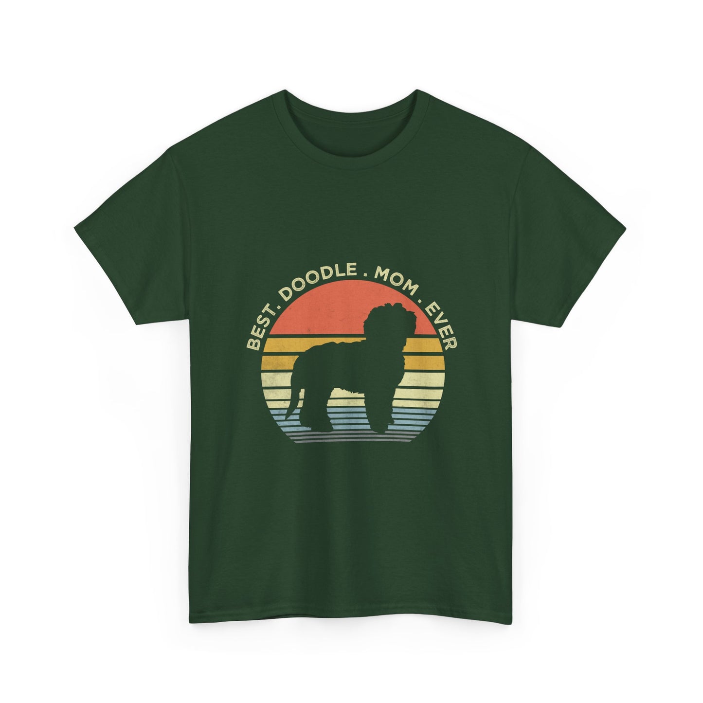 Goldendoodle Mom T-Shirt — "Best Doodle Mom Ever" Vintage Sunset Tee