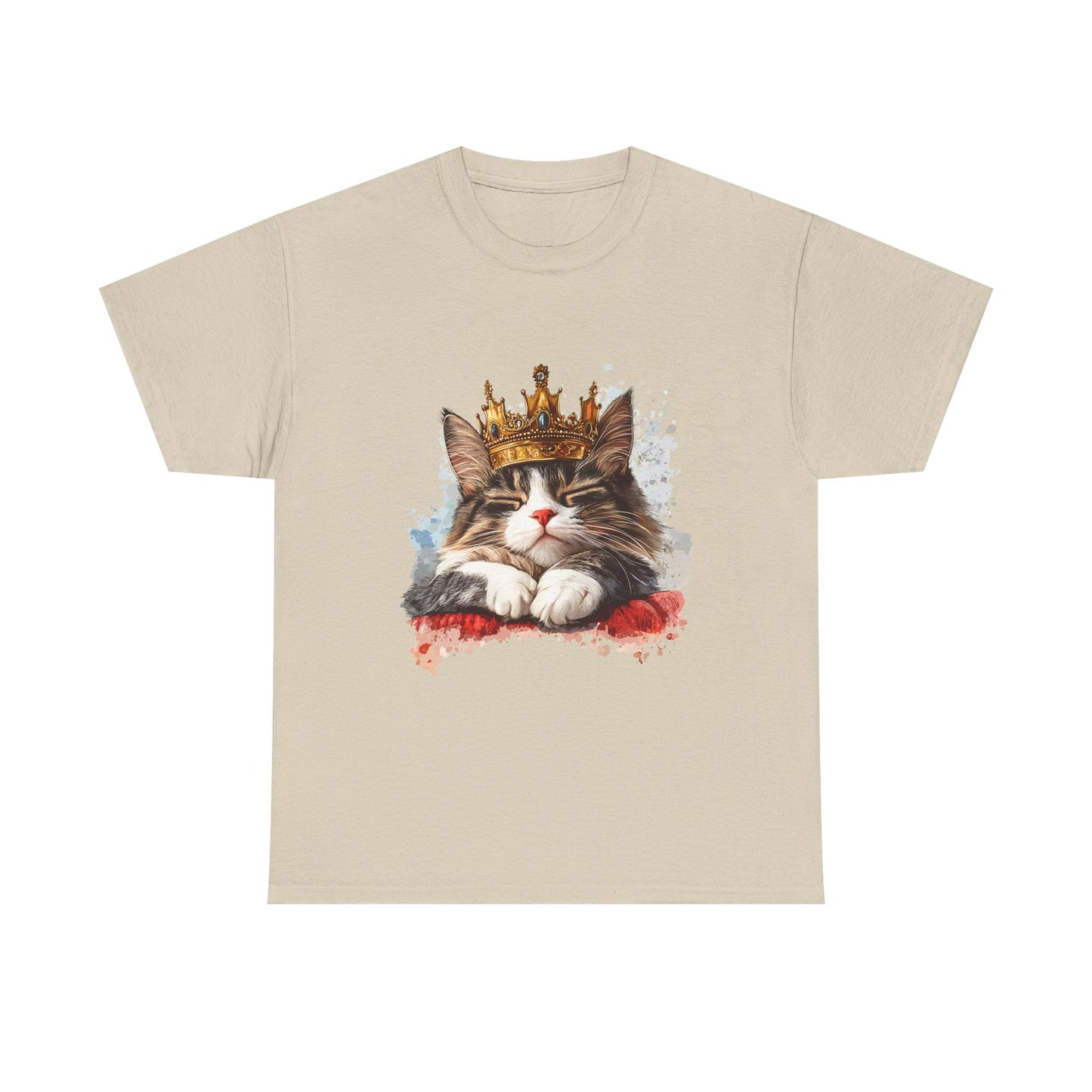 Cat King T-Shirt — Regal Crowned Cat Graphic Tee