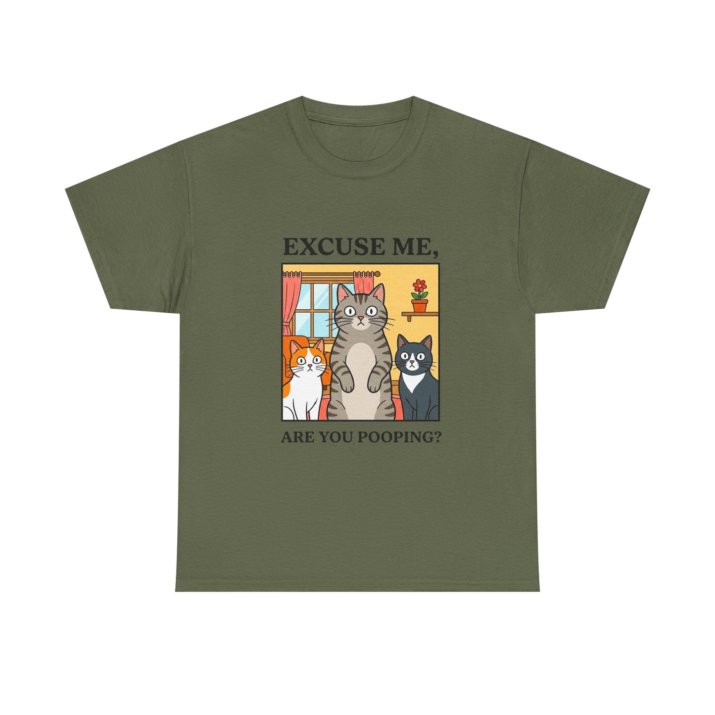 Excuse Me Are You Pooping Funny Cat T-shirt
