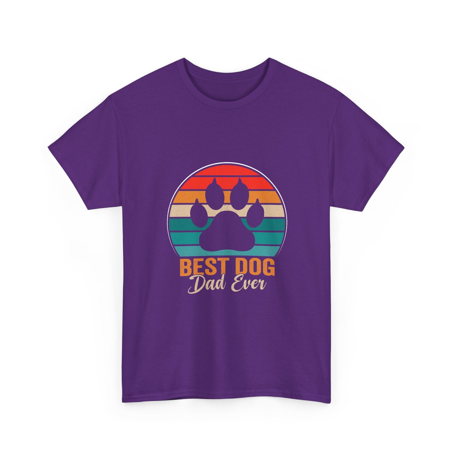 Best Dog Dad Ever T-Shirt — Retro Paw Print Tee for Dog Lovers