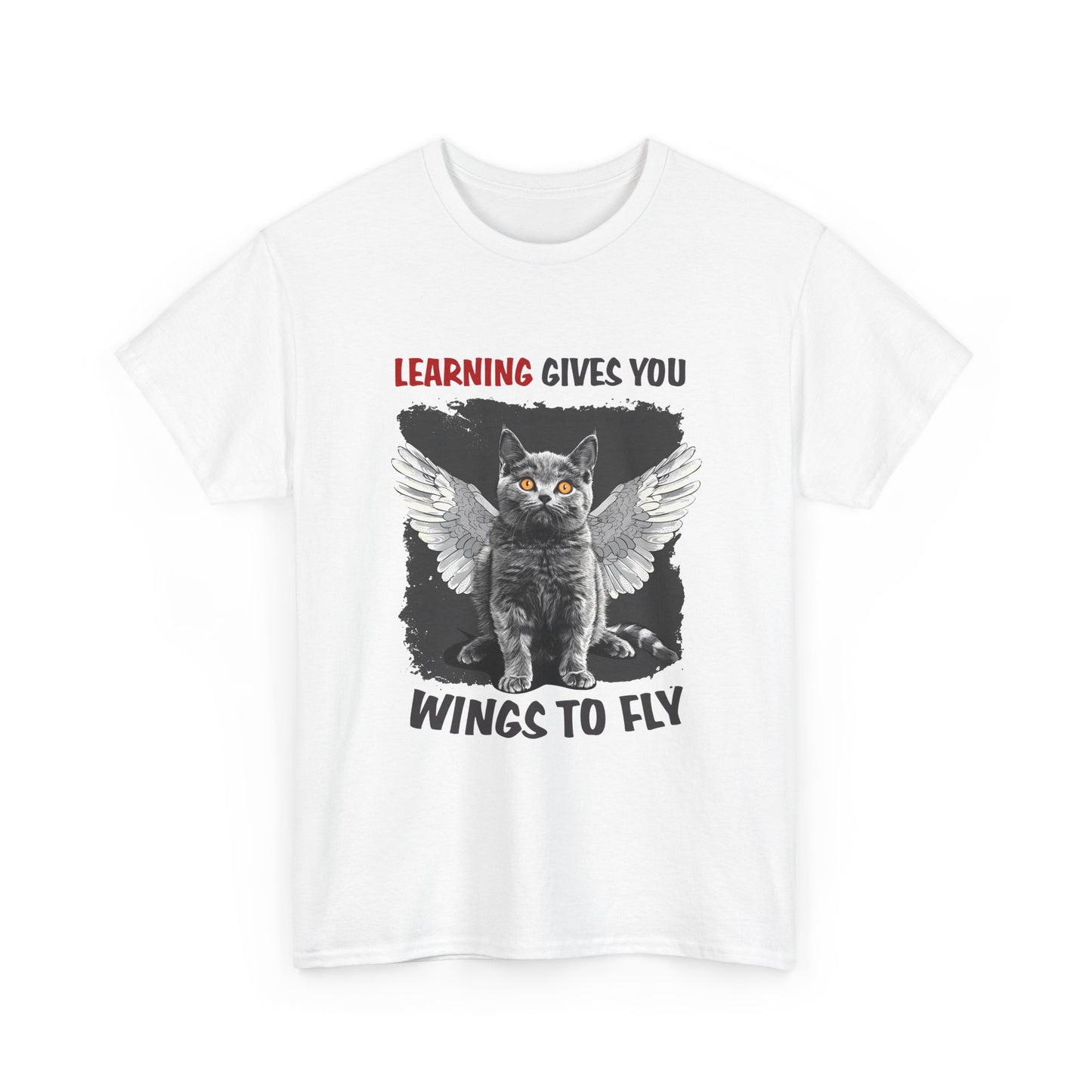 Learning Gives You Wings To Fly Cat T-Shirt