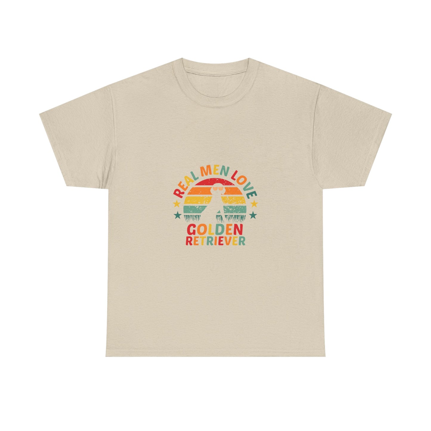 T-Shirt — "Real Men Love Golden Retriever" Retro Dog Tee
