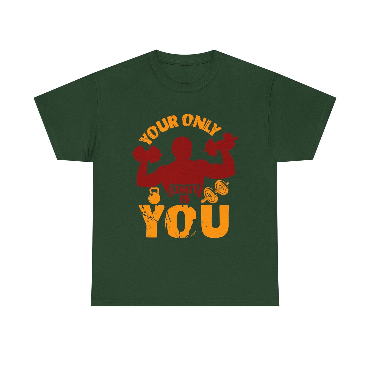 Motivational Fitness Tee — "Your Only Limit Is You" Workout T-Shirt