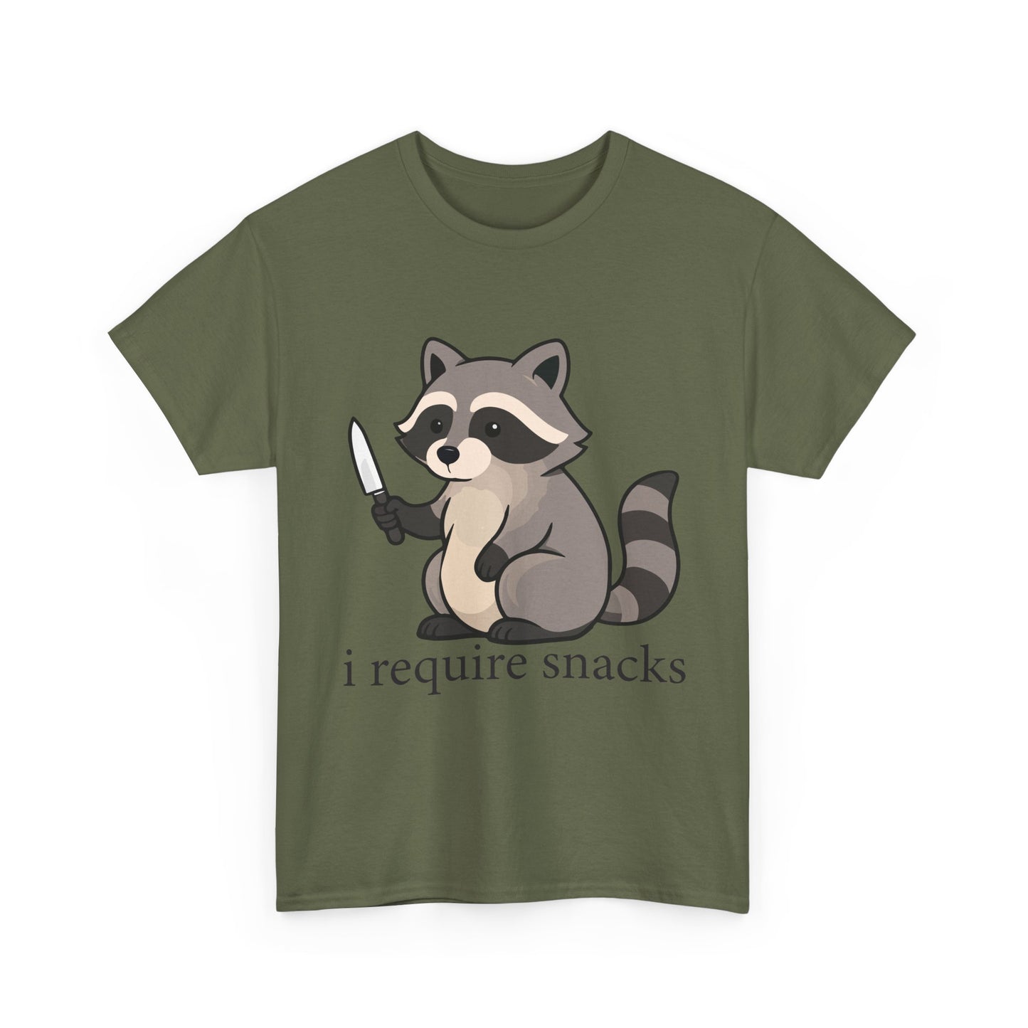 I Require Snacks Raccoon T-Shirt
