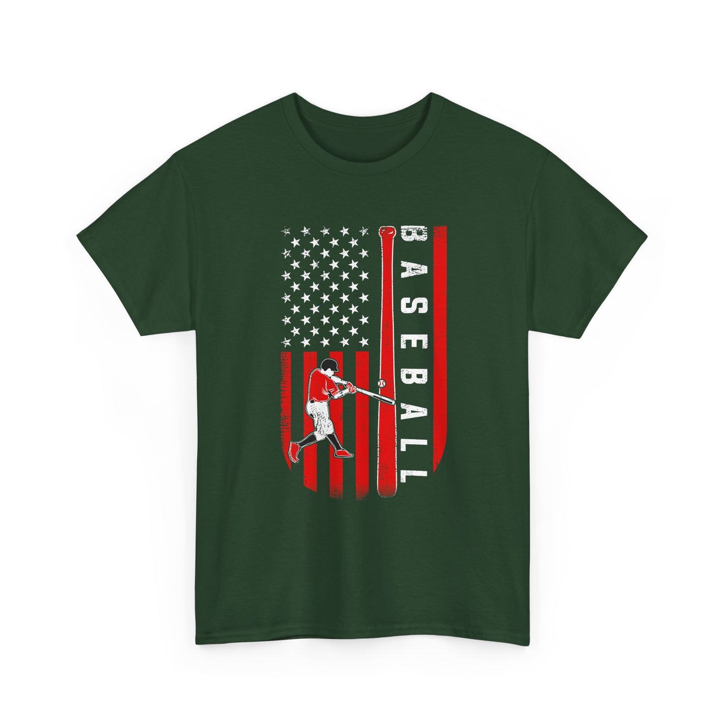 Baseball American Flag T-Shirt — Patriotic Batter Graphic Tee