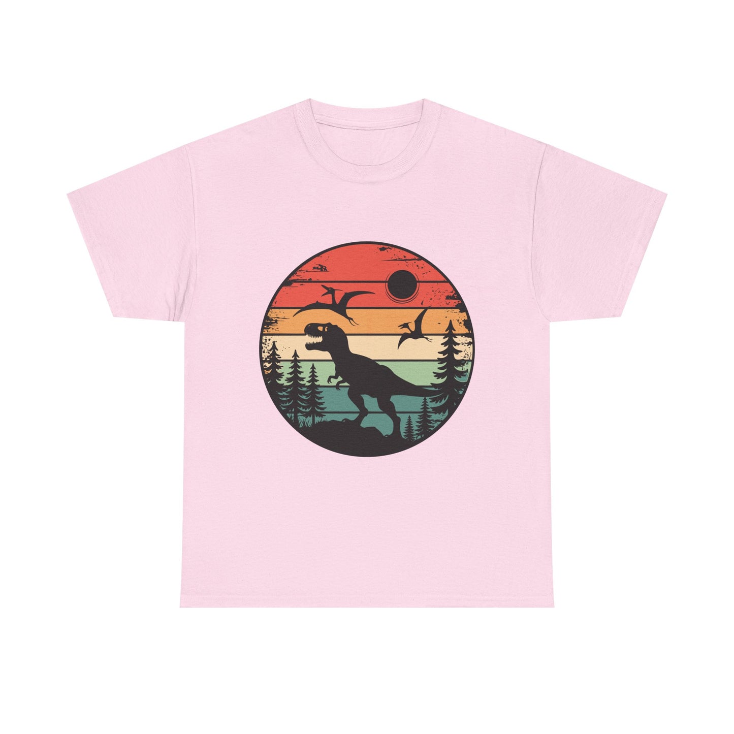 T-Rex Sunset Tee — Retro Dinosaur Graphic T-Shirt