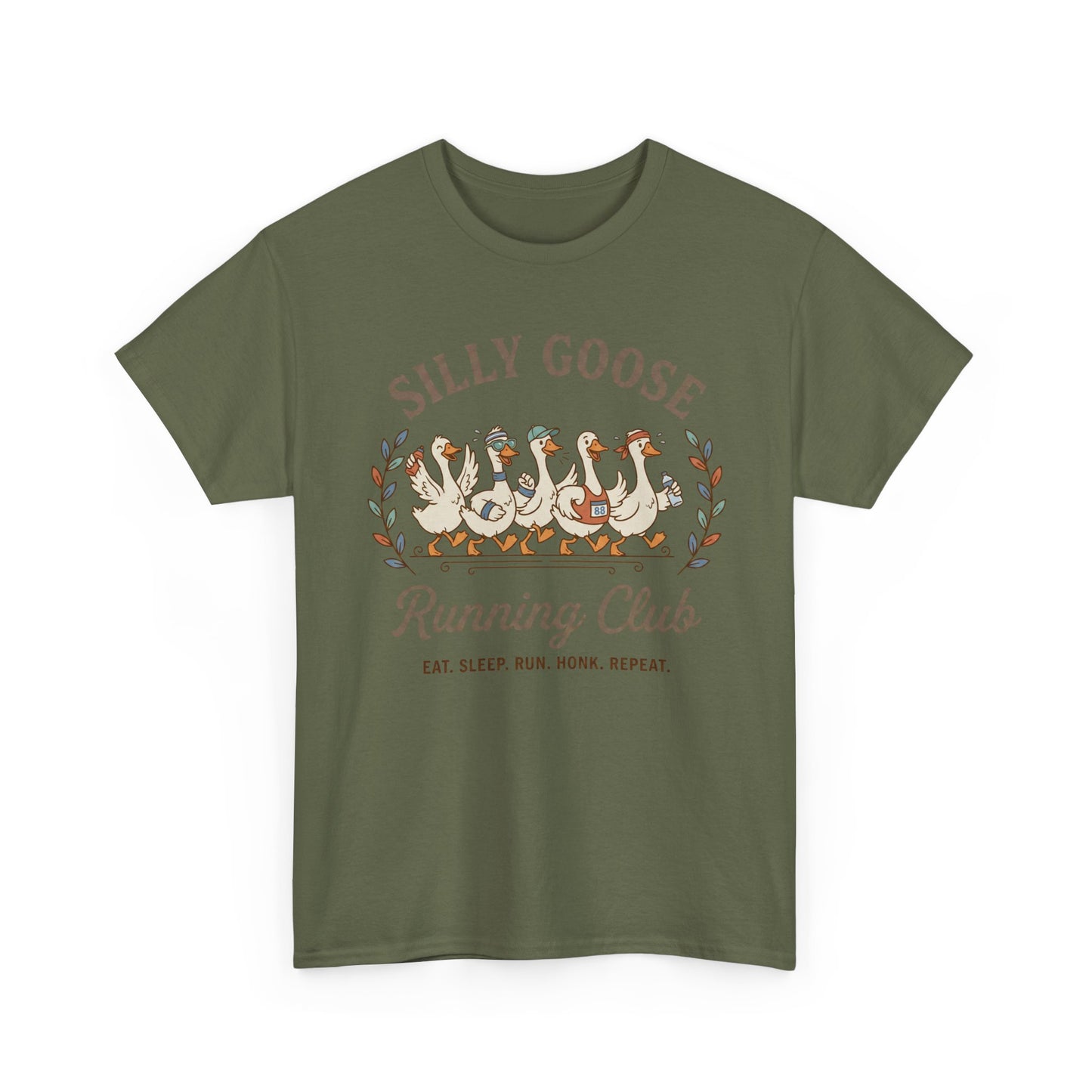 Silly Goose Running Club T‑Shirt — Funny Runner Tee (Eat. Sleep. Run. Honk. Repeat.)