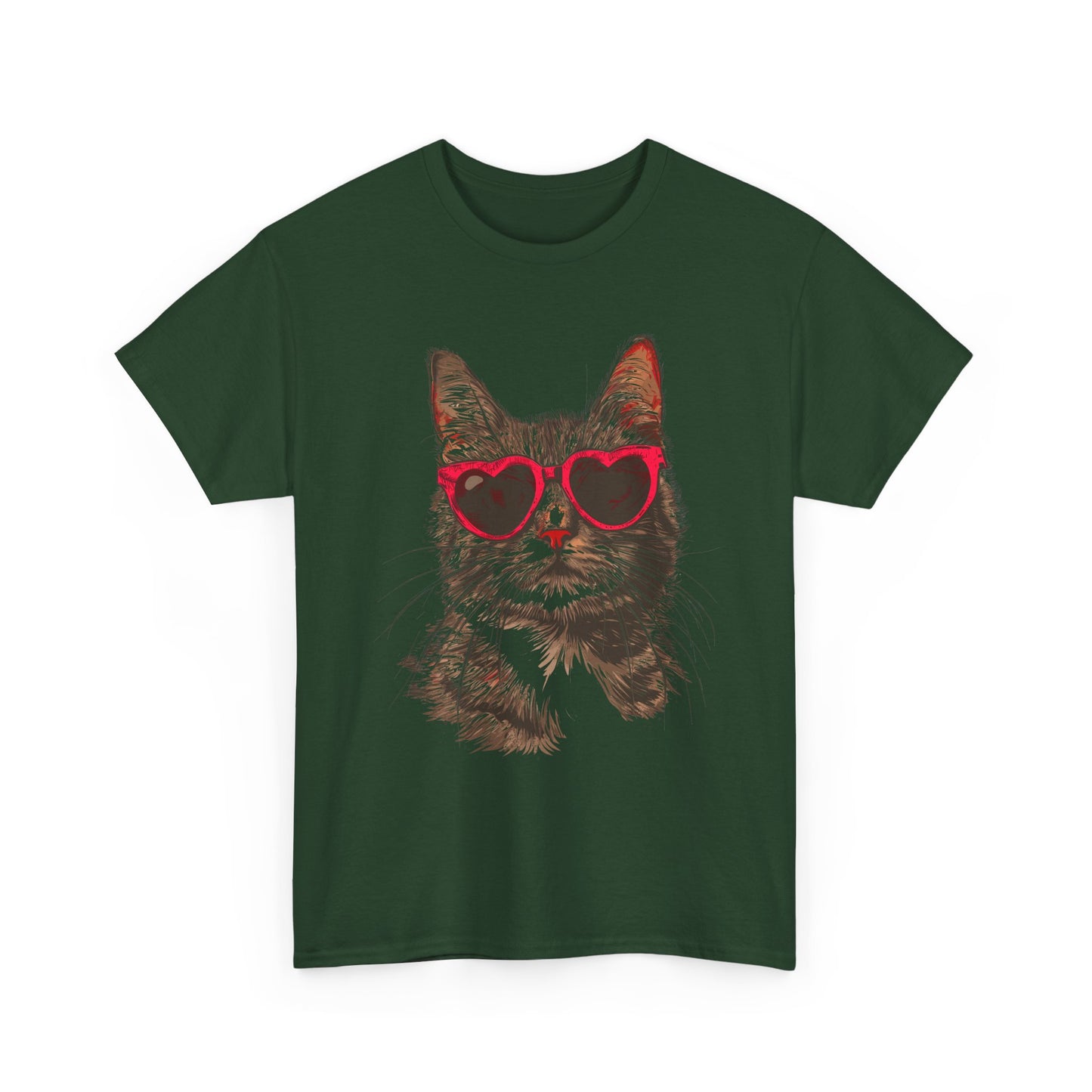 Cat with Heart Sunglasses T-Shirt