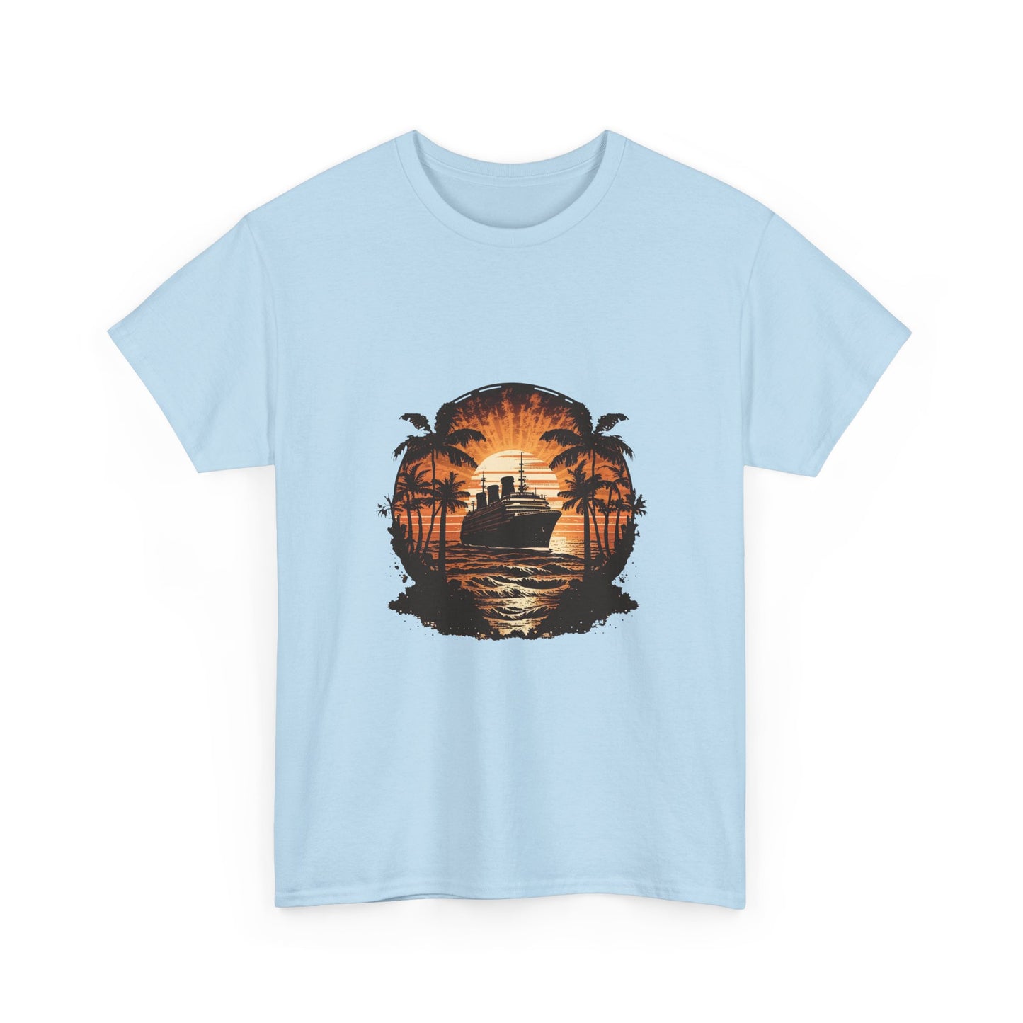 T-Shirt — Tropical Sunset Cruise Graphic Tee