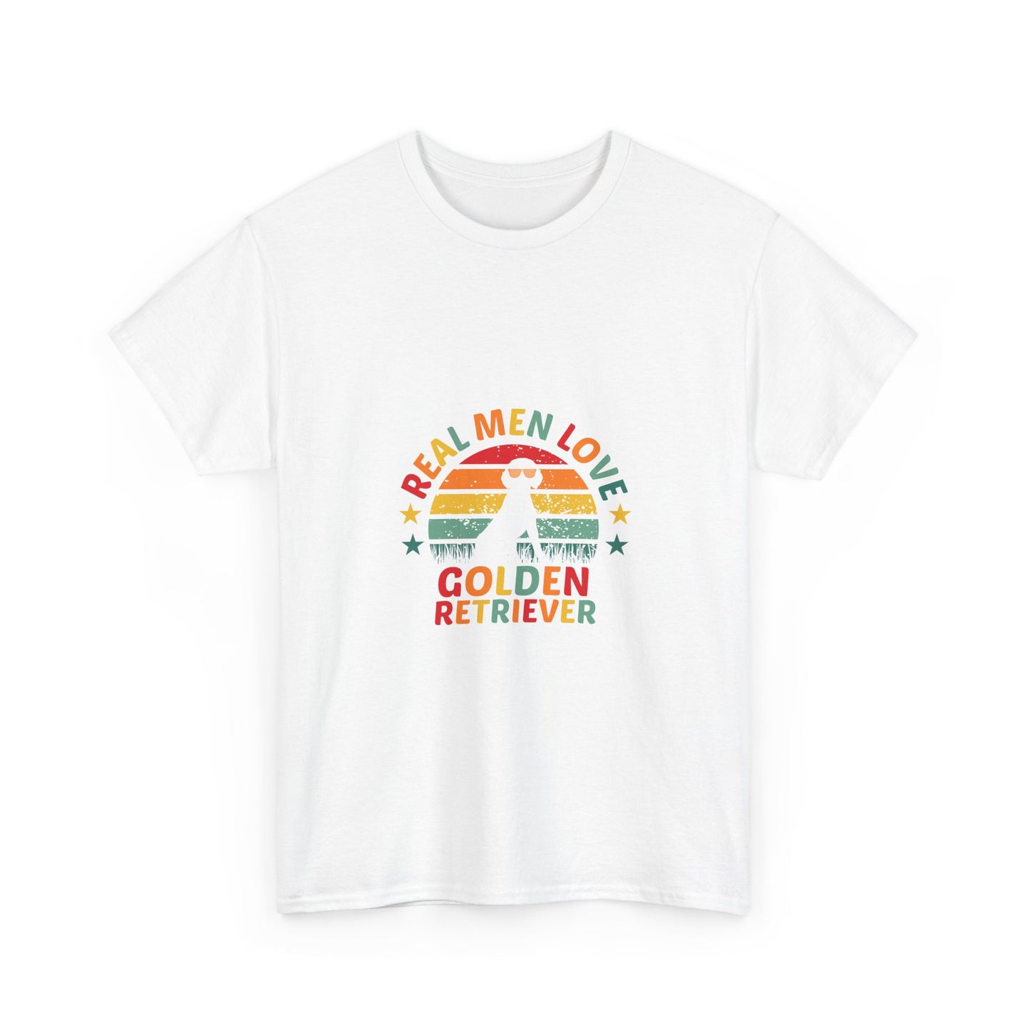 T-Shirt — "Real Men Love Golden Retriever" Retro Dog Tee