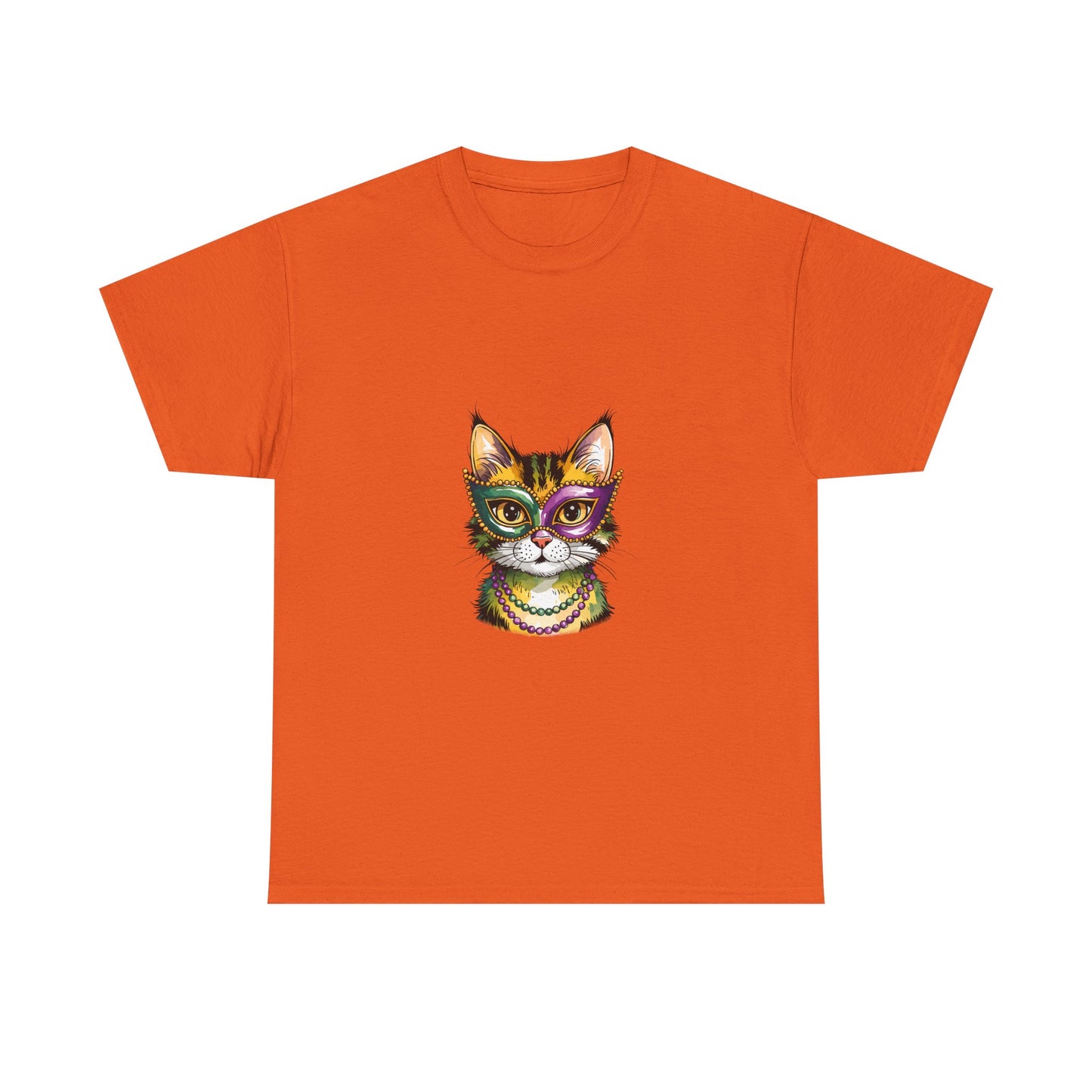 Cat Face Graphic Tee — Colorful Whimsical Kitty T-Shirt