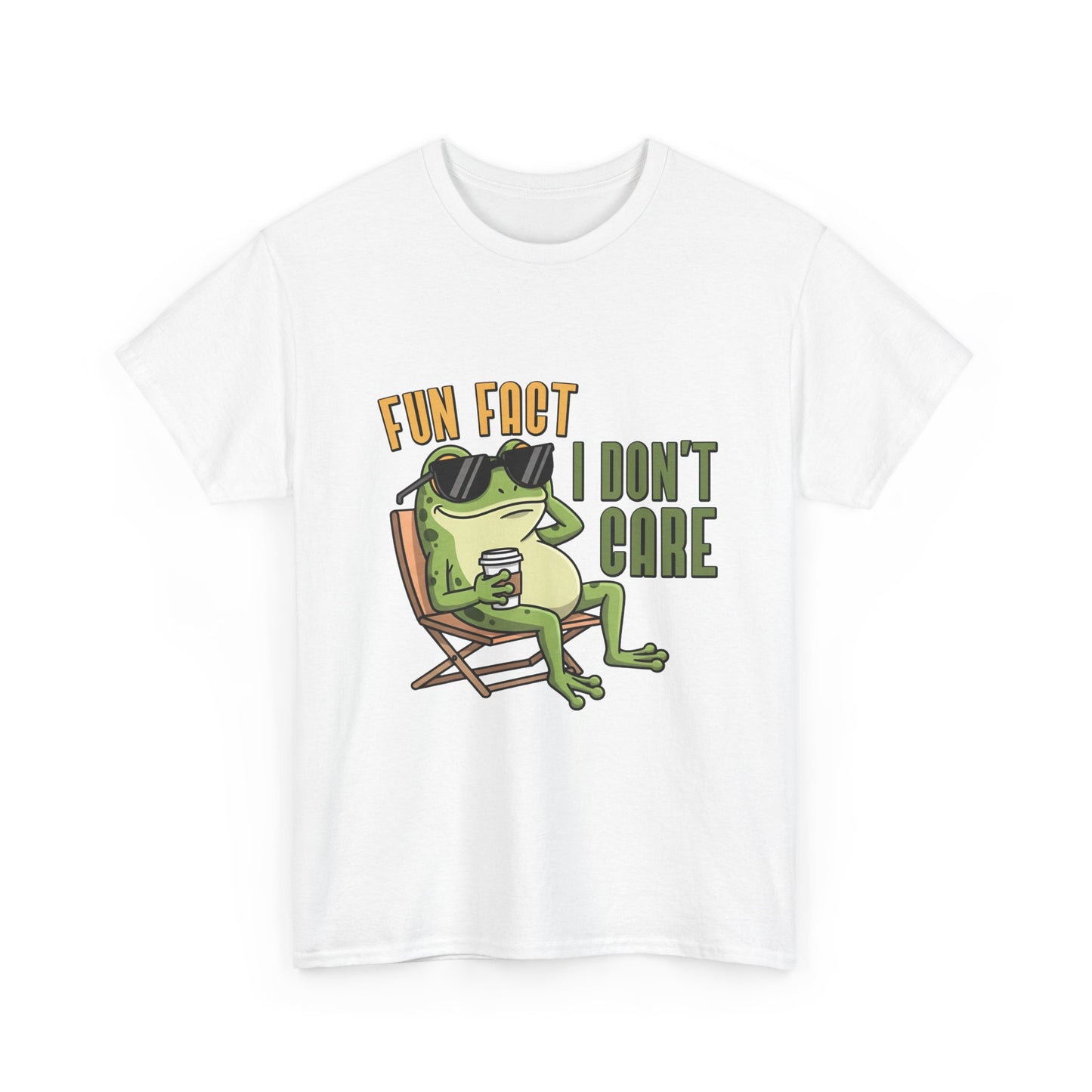 T-Shirt — 'Fun Fact I Don't Care' Relaxed Frog Graphic Tee