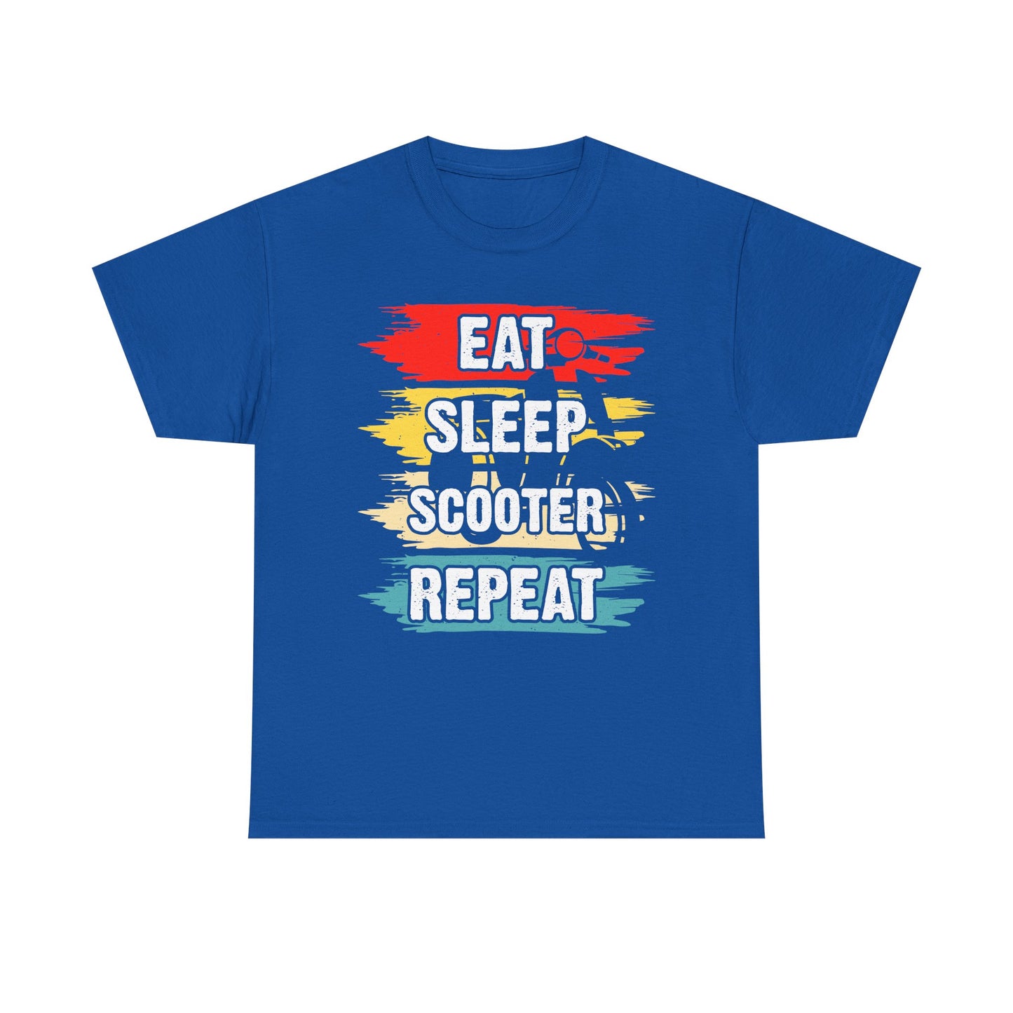 Eat Sleep Scooter Repeat T‑Shirt — Retro Scooter Rider Tee