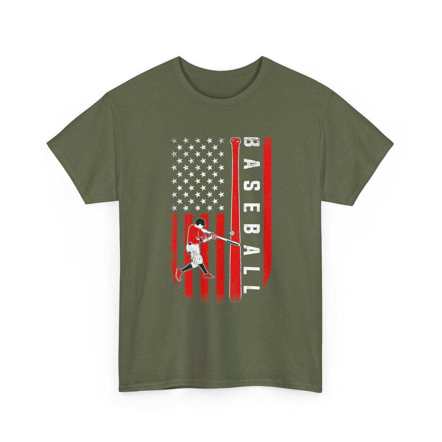 Baseball American Flag T-Shirt — Patriotic Batter Graphic Tee