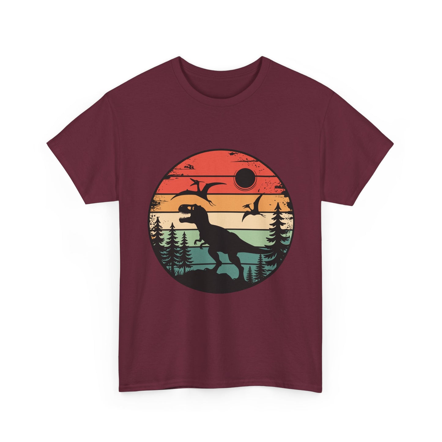 T-Rex Sunset Tee — Retro Dinosaur Graphic T-Shirt