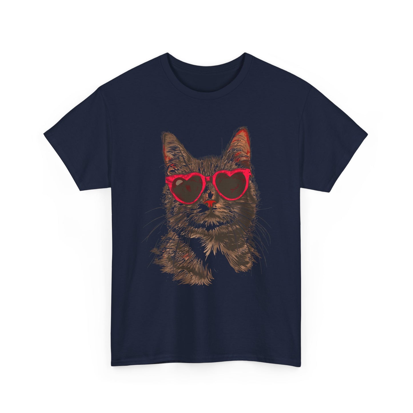 Cat with Heart Sunglasses T-Shirt