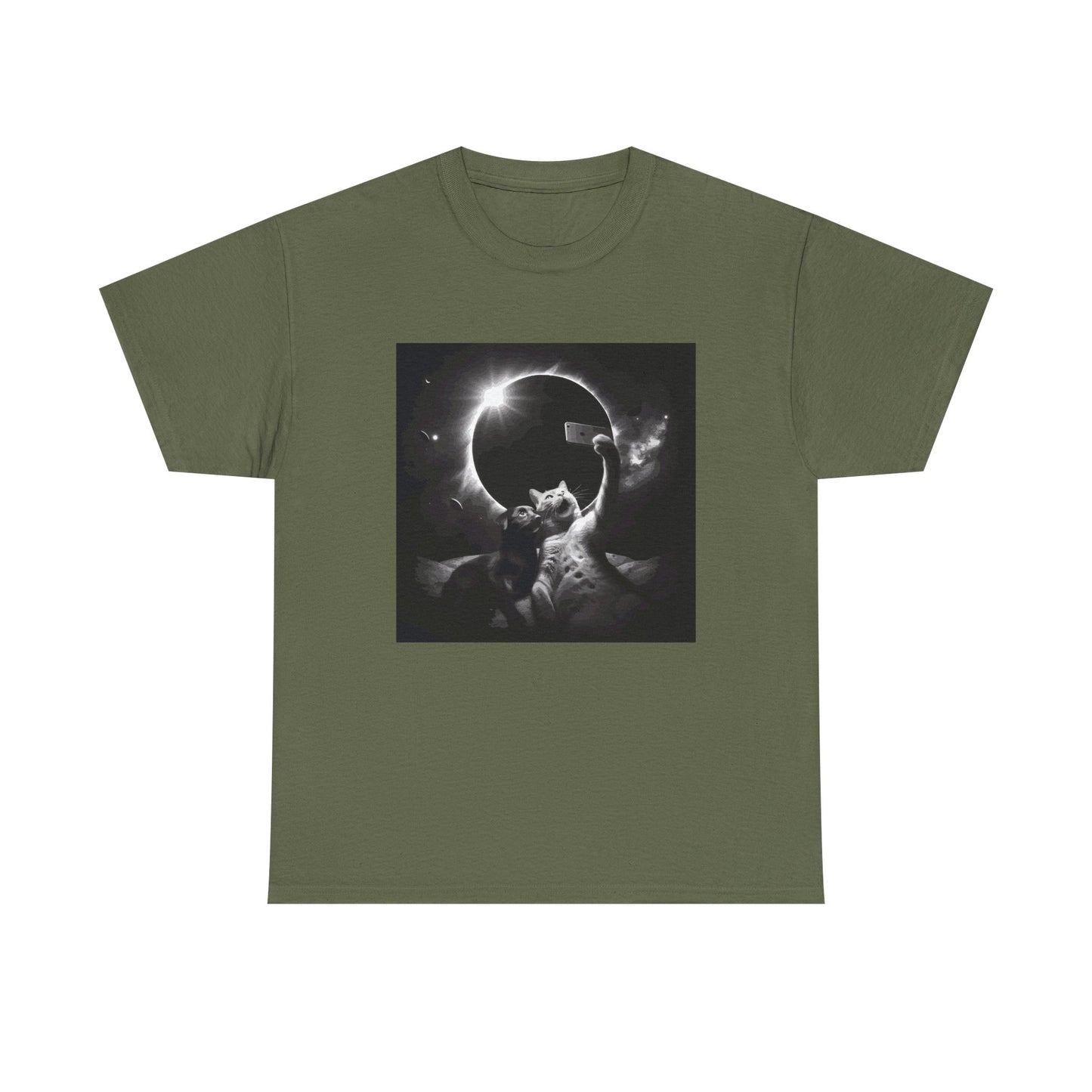 Dog and Cat Selfie Solar eclipse T-Shirt