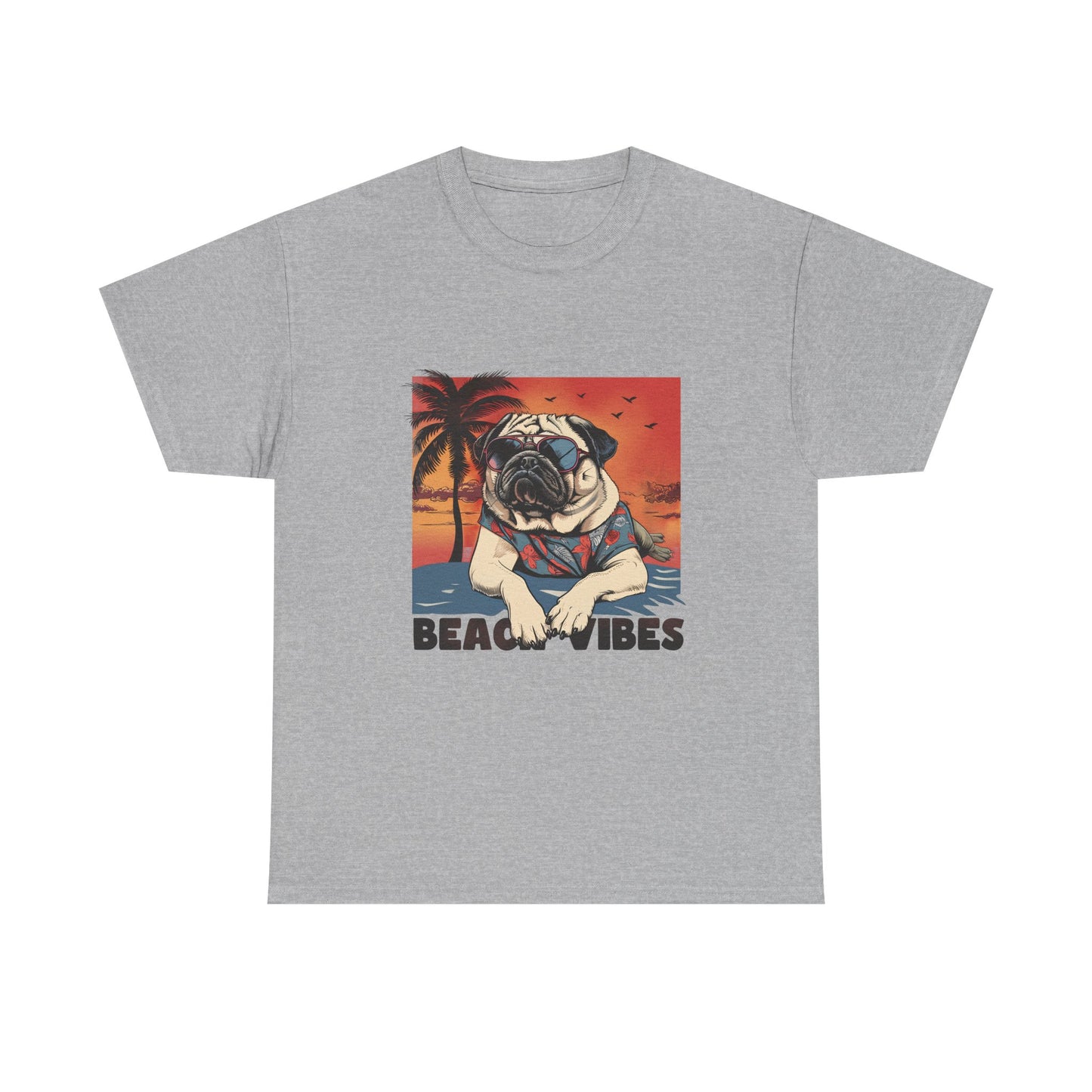 Beach Vibes Pug T‑Shirt
