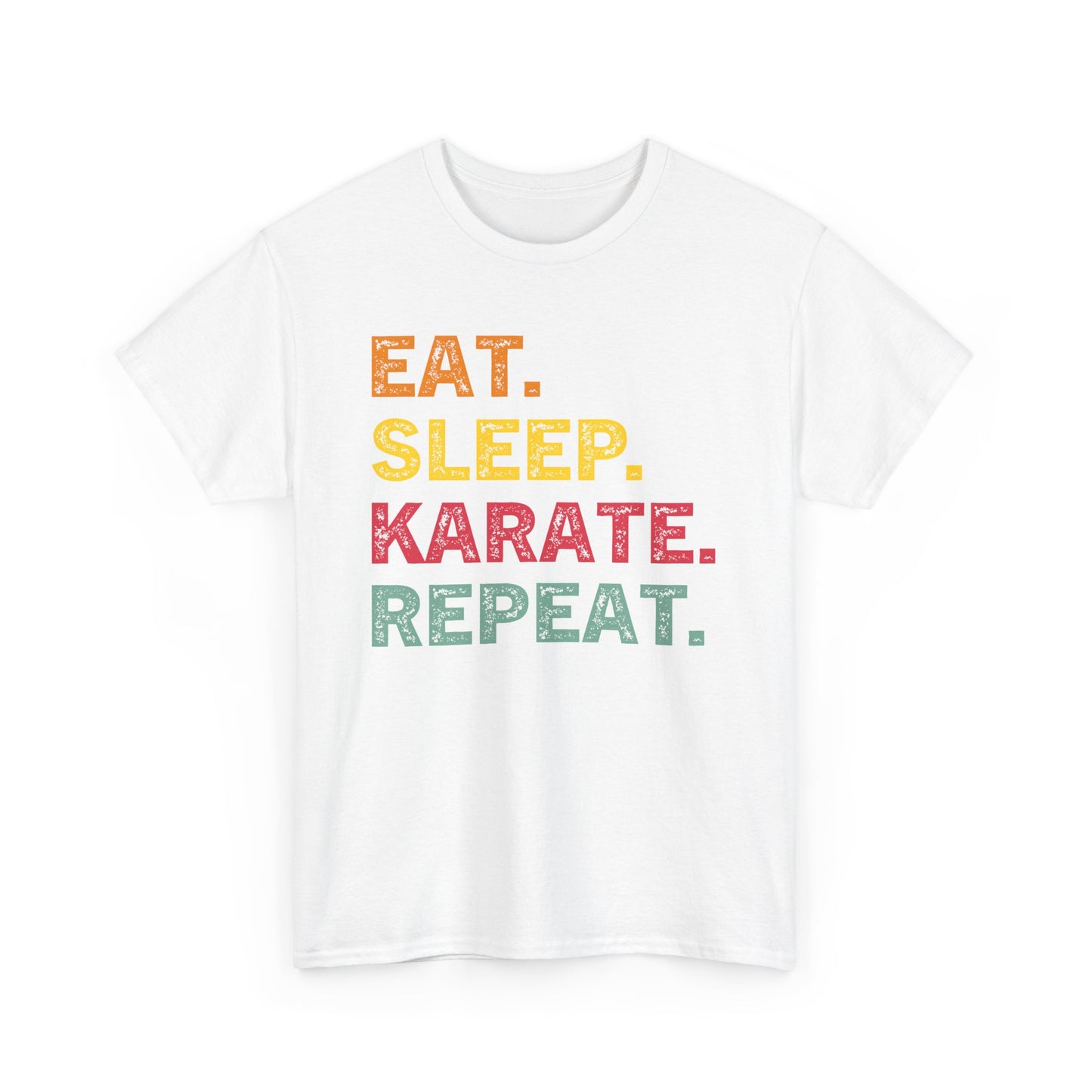 Karate T-Shirt - Eat. Sleep. Karate. Repeat. Retro Martial Arts Tee